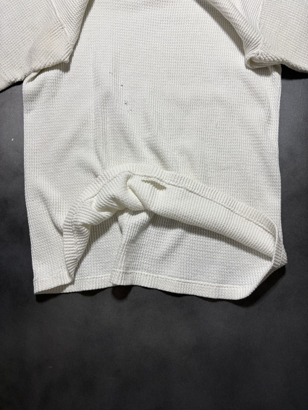 Vintage Thrashed Vintage Thermal T-Shirt Waffle Blank White Distress Size US S / EU 44-46 / 1 - 5 Thumbnail