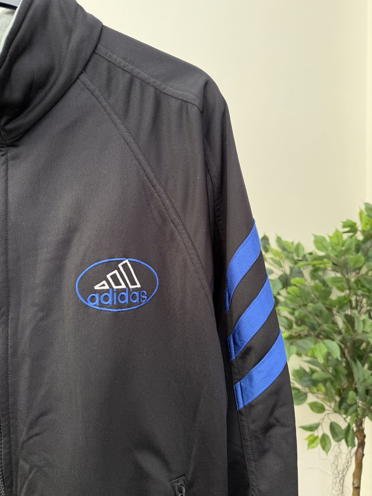 Adidas Adidas Retro Track Jacket Black Blue Stripes Full Zip Size US M / EU 48-50 / 2 - 4 Thumbnail