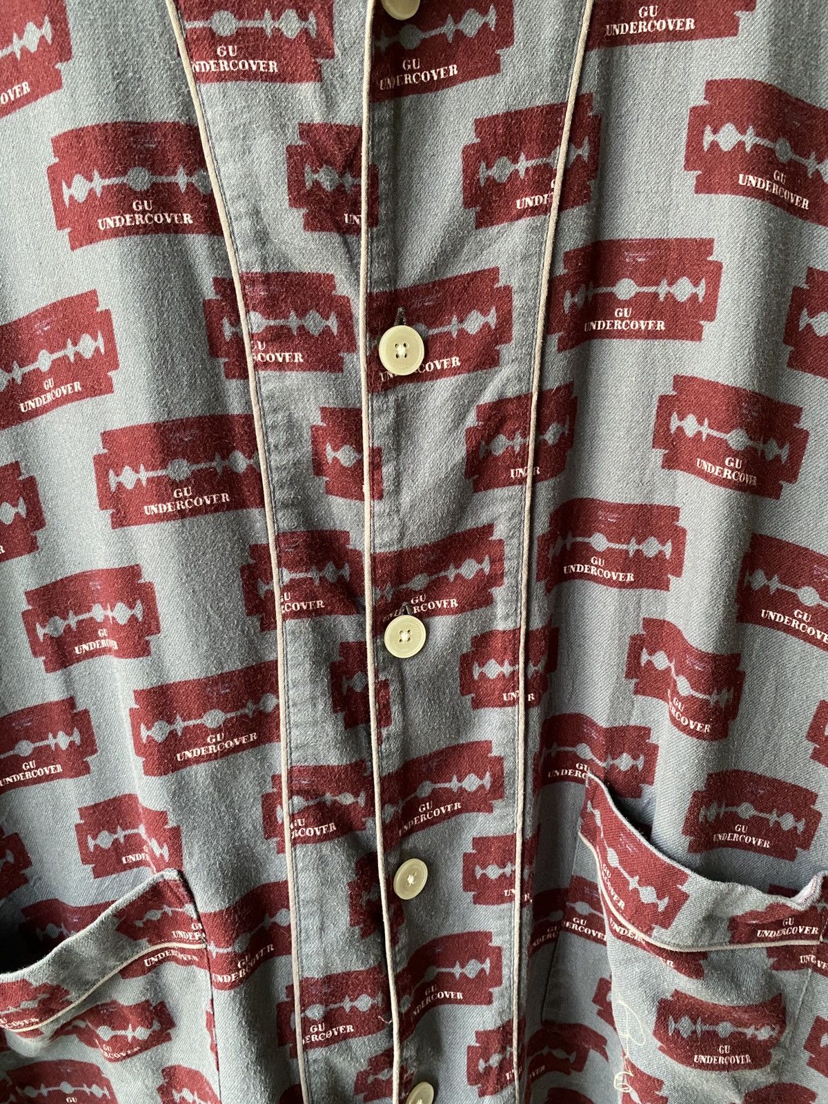 GU × Undercover GU x Undercover Sleepwear Shirt Fullprint Design Size US XXL / EU 58 / 5 - 8 Thumbnail