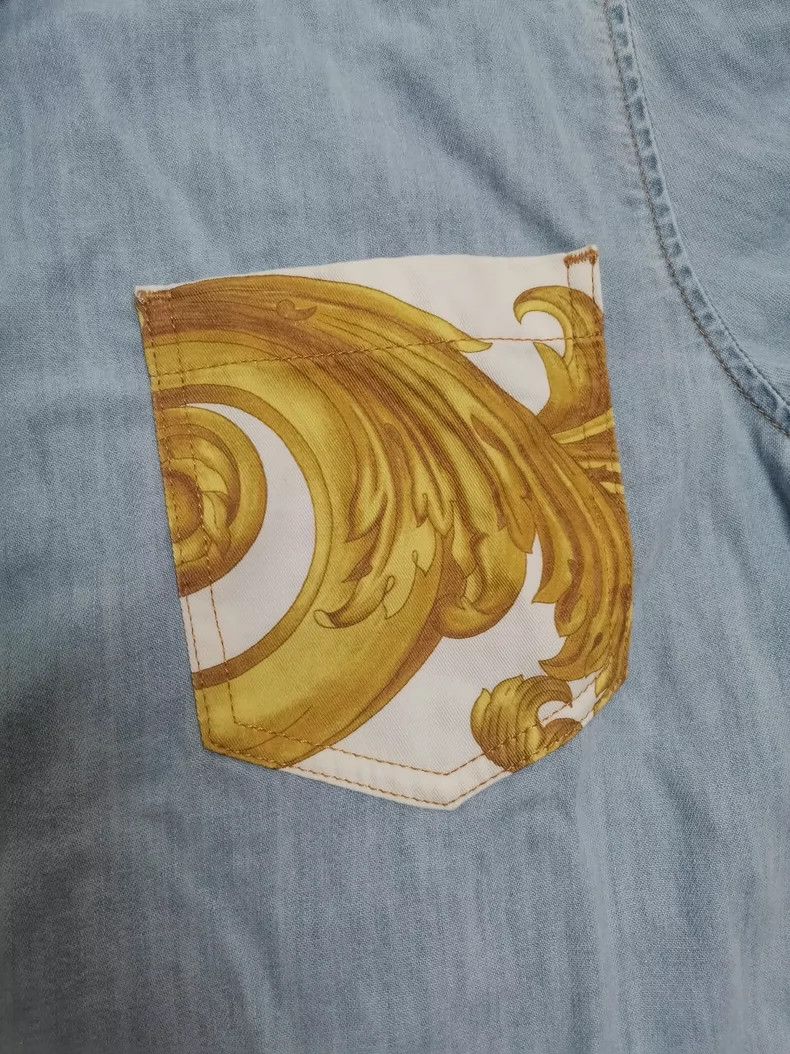 Versace Versace Denim short-sleeved shirt Size US L / EU 52-54 / 3 - 5 Thumbnail