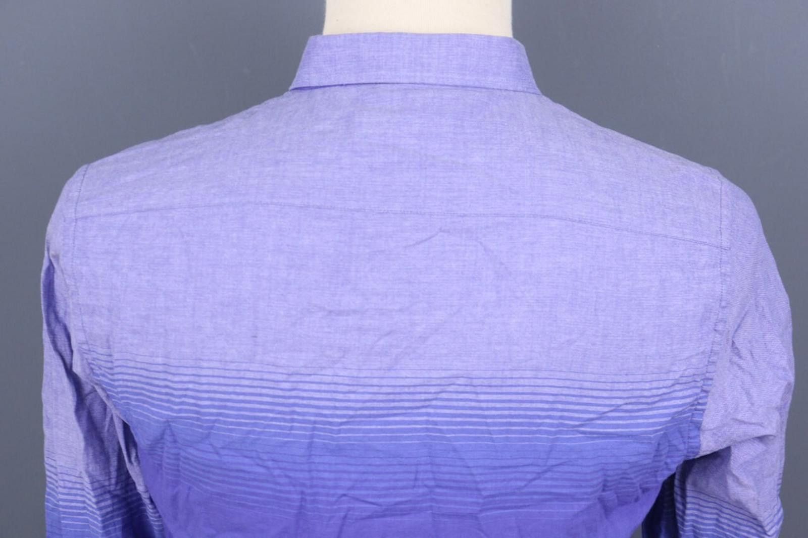 Lacoste Lacoste Slim Fit Regular Fit Blue Striped Up Shirt Size 43 Size US M / EU 48-50 / 2 - 9 Thumbnail