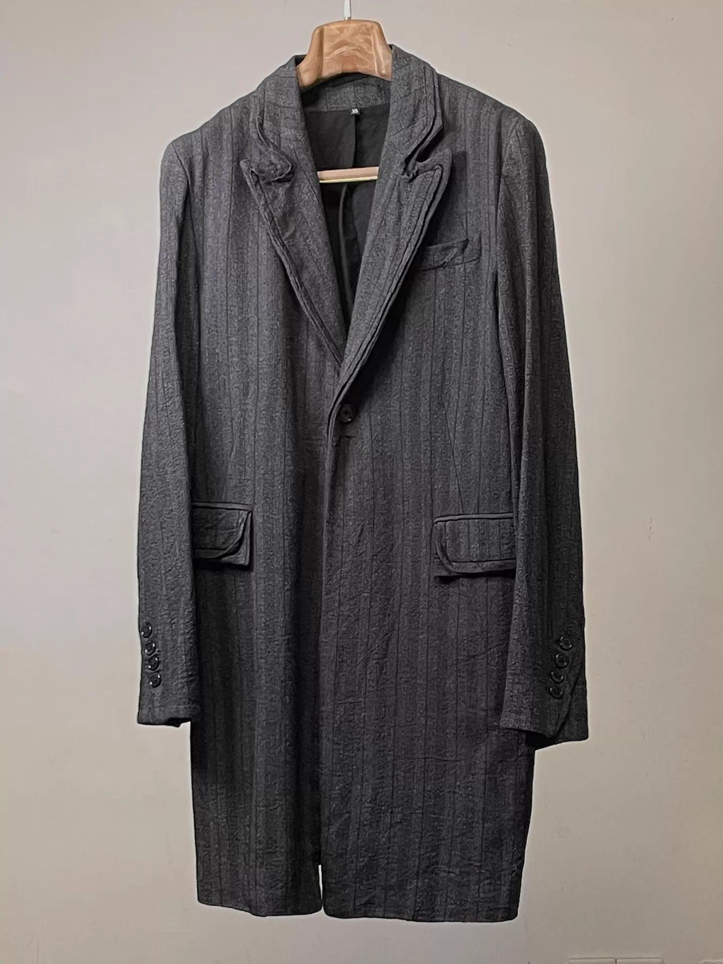 Ann Demeulemeester Long Structured Black Coat - XS Size US XS / EU 42 / 0 - 3 Thumbnail