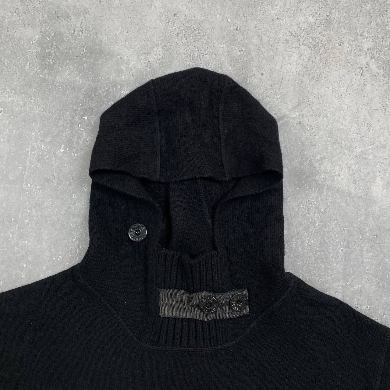 Stone Island Vintage Stone Island A/W 2002 Knitted Hooded Sweater M/L Size US M / EU 48-50 / 2 - 6 Thumbnail
