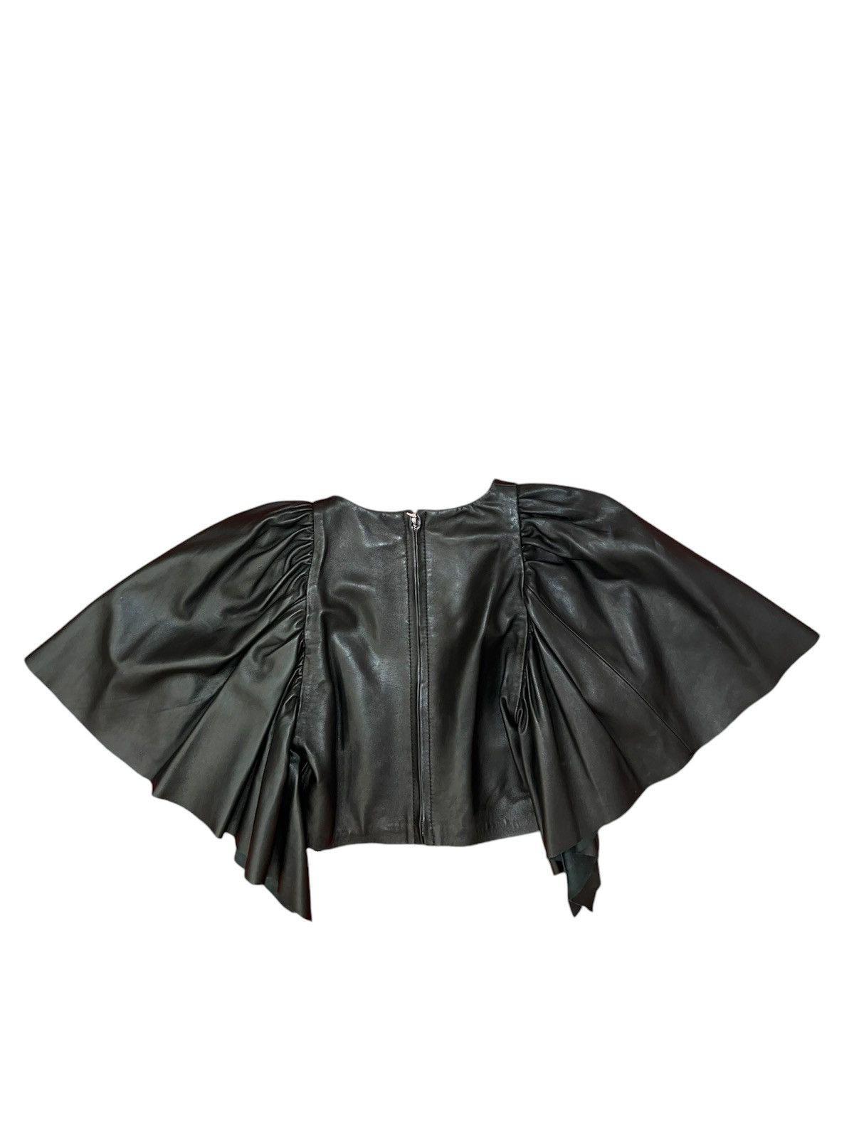 Japanese Brand Real Leather Cropped Top 🖤➕ Size XS / US 0-2 / IT 36-38 - 15 Thumbnail