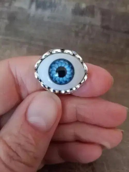 VIBE Evil Eye Skull Claw Rings Size 7 8 9 10 Size ONE SIZE - 2 Thumbnail