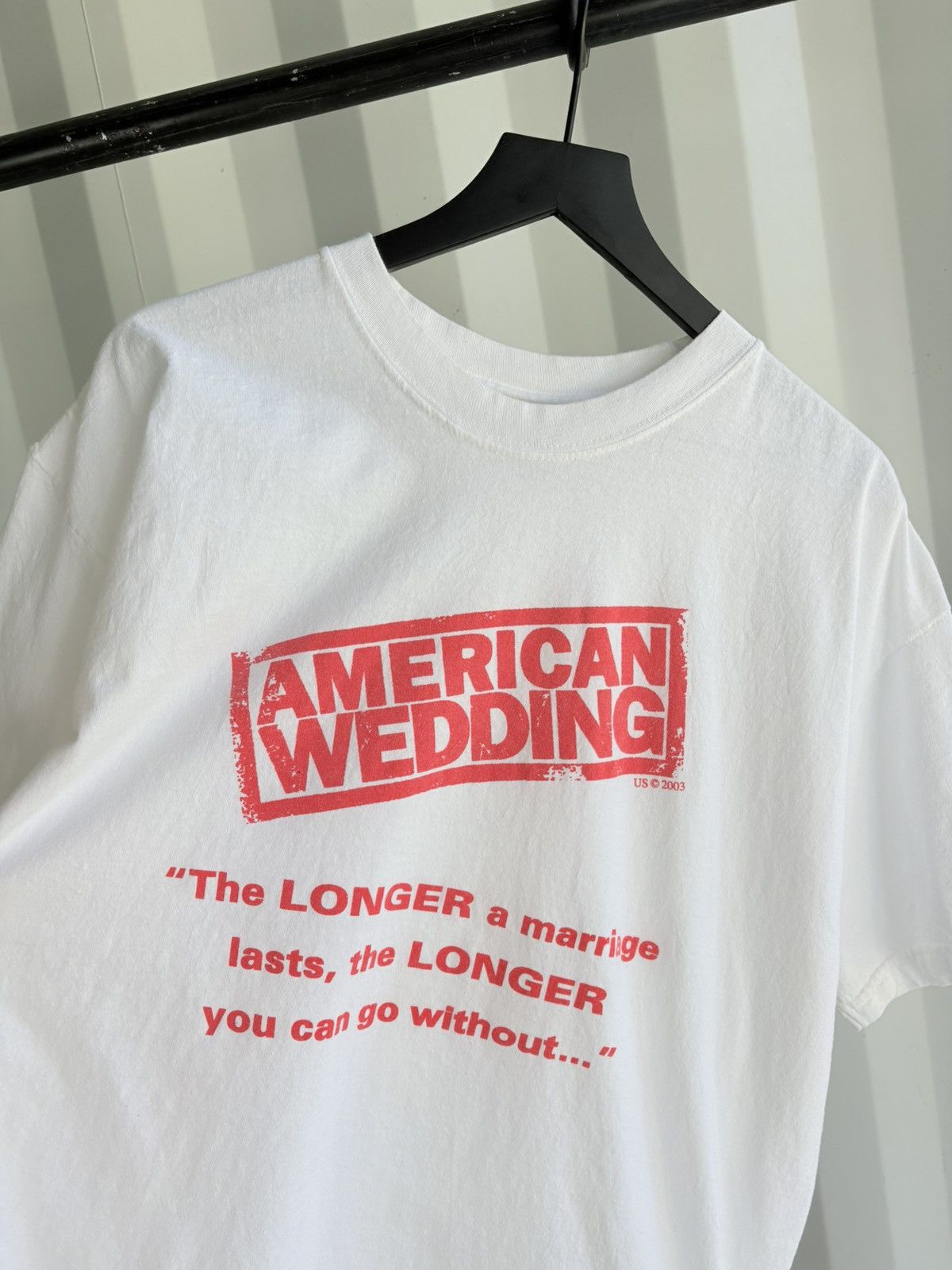 Vintage American Wedding Thrashed Distressed Faded Shirt Band ERD Size US XL / EU 56 / 4 - 1 Thumbnail