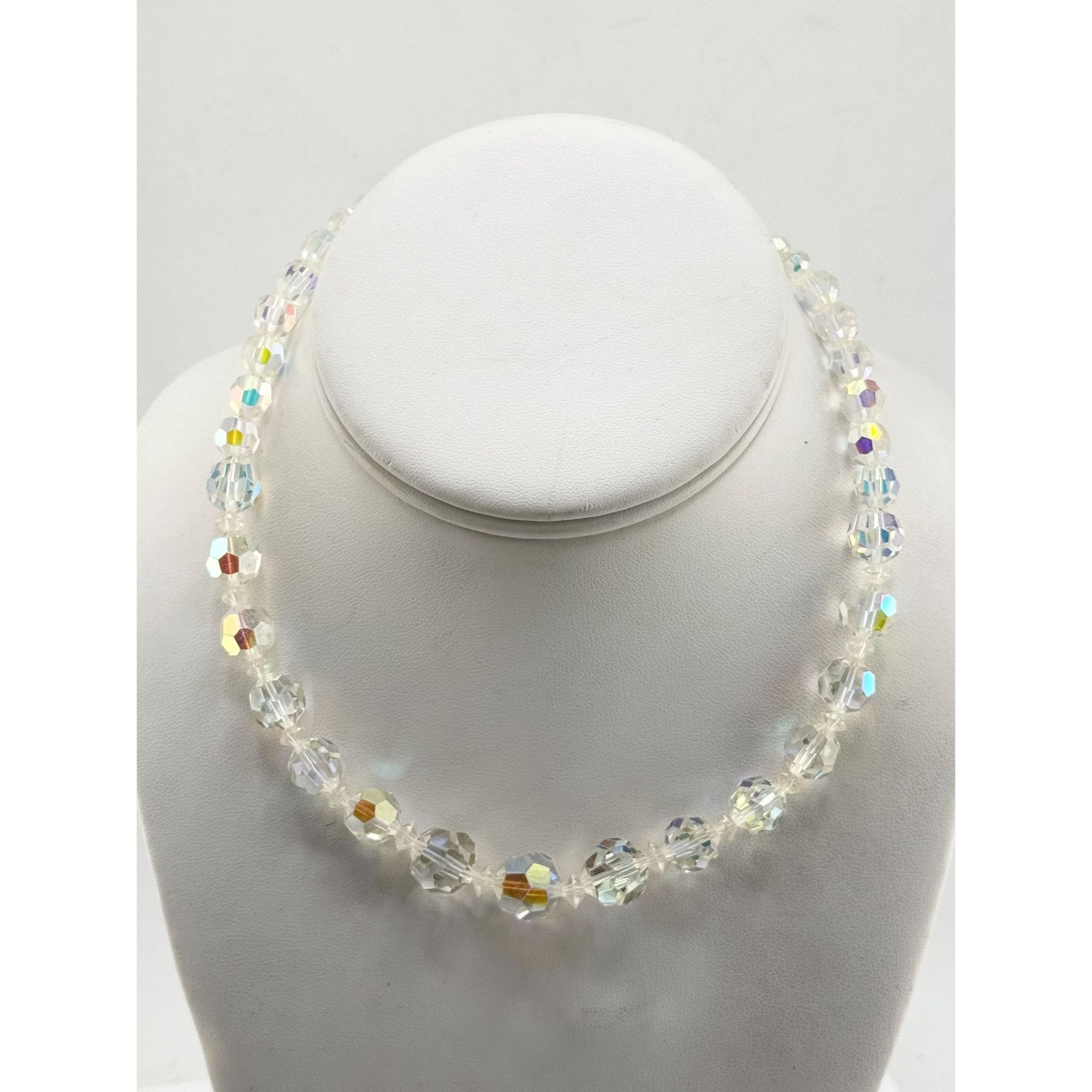 Vintage Vintage estate AB Crystal beaded rhinestone necklace Size ONE SIZE - 3 Thumbnail