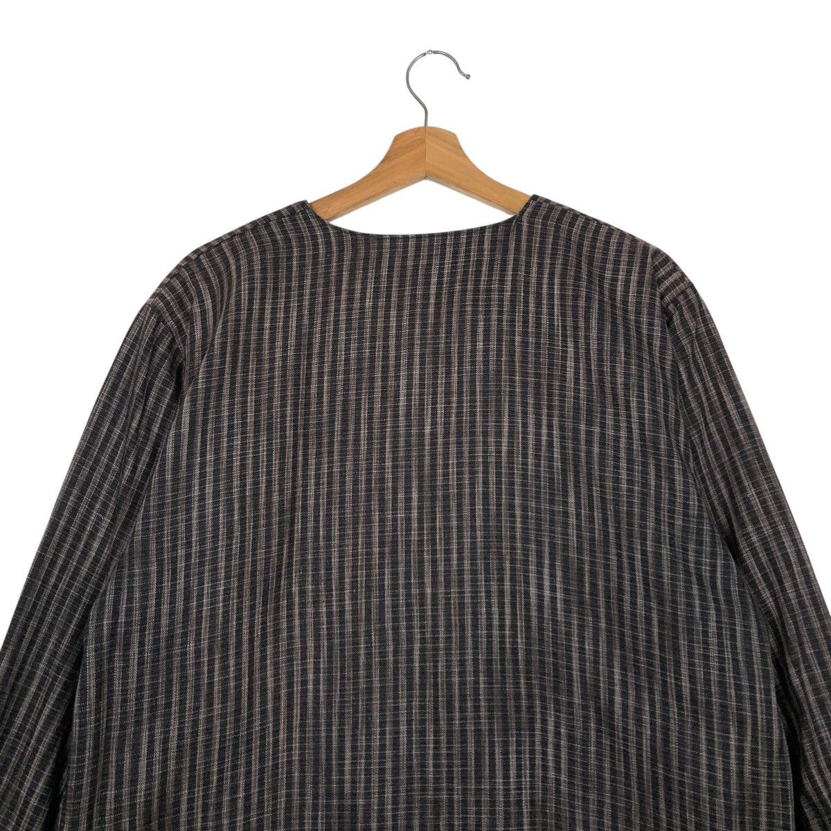 Japanese Brand Vintage Hickory Chore Design Long Sleeve Ogran Issey Miyake Size US L / EU 52-54 / 3 - 10 Thumbnail