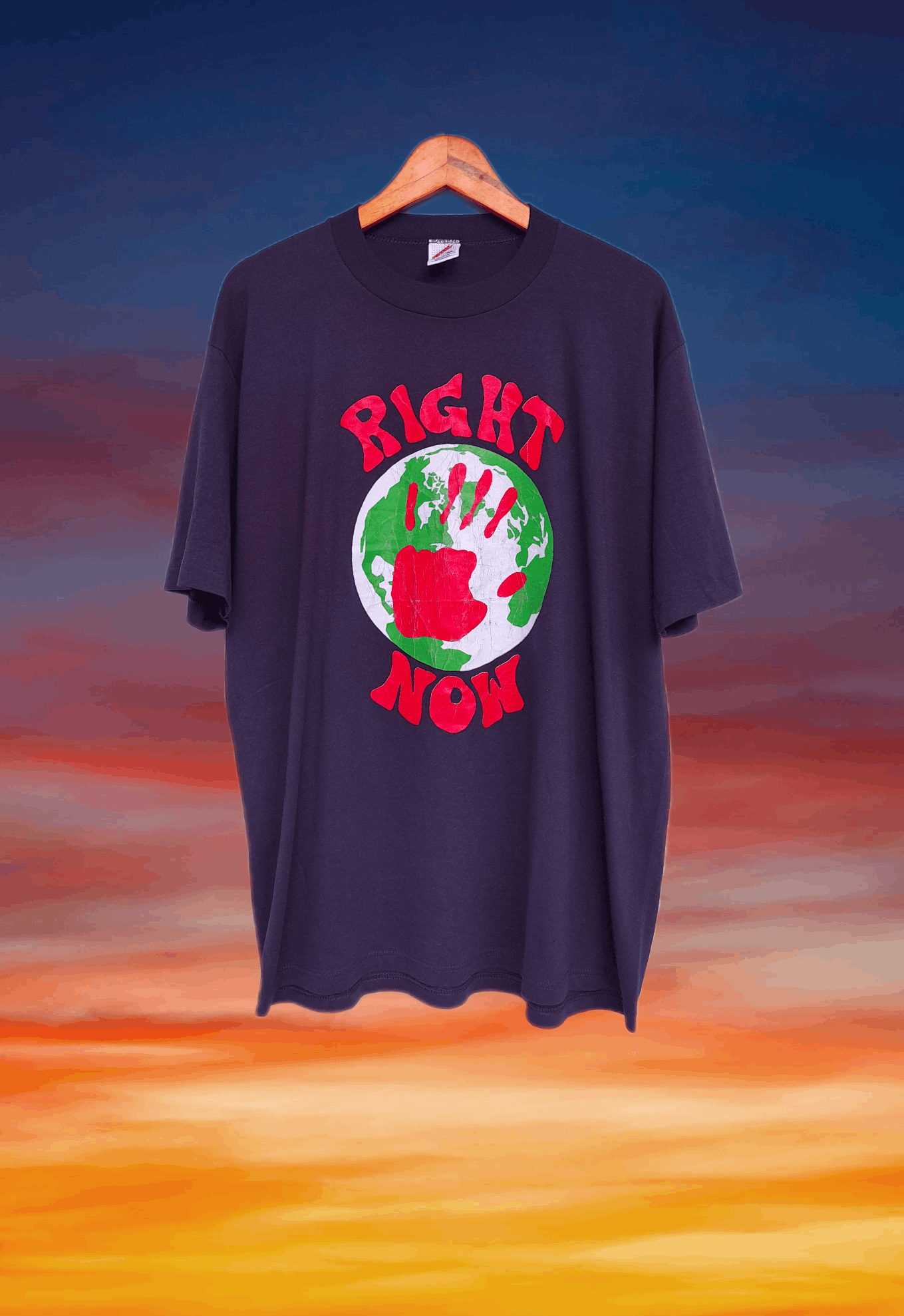 Rap Tees Vintage 90s Save Earth Right Now raptee style Size US XL / EU 56 / 4 - 1 Thumbnail
