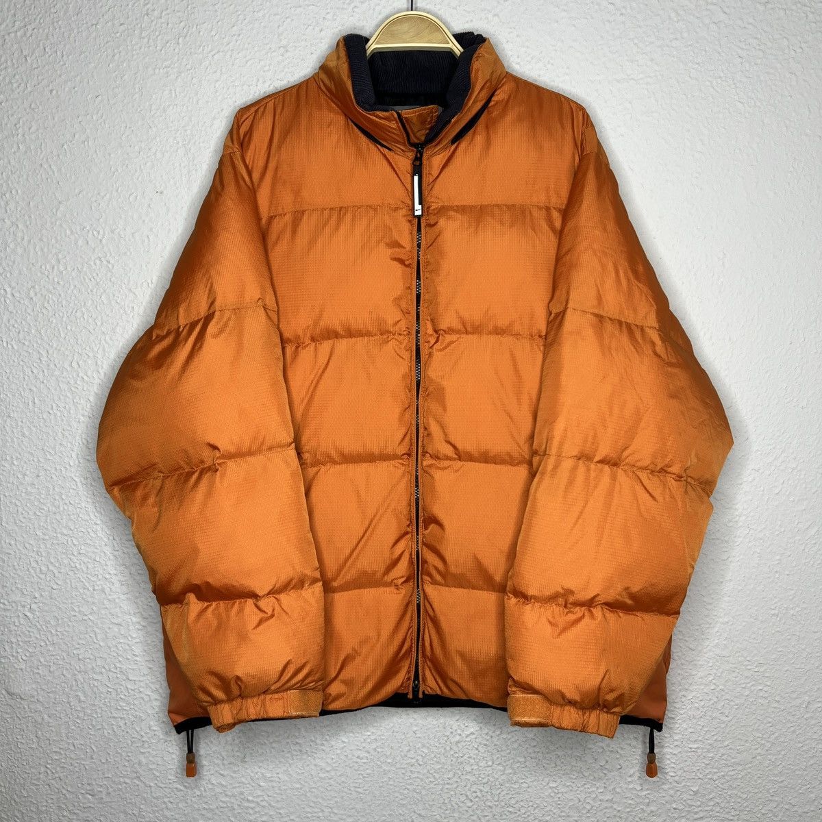 Vintage Nike Puffer Down Jacket Orange Logo Swoosh