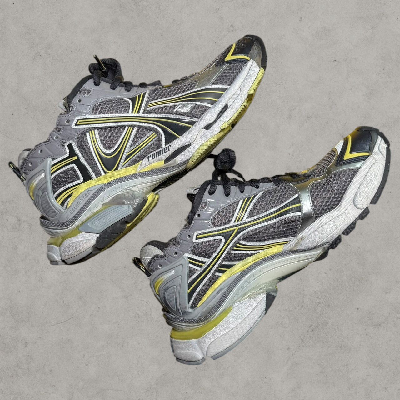Balenciaga Balenciaga Lime Yellow Gray Runners Sneakers Sz 43 Size US 10 / EU 43 - 2 Thumbnail