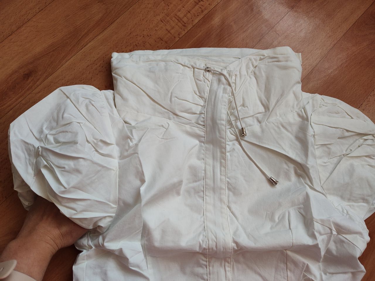 Other White Parachute Mini Dress Hooded Avant Garde Sz M NEW Size M / US 6-8 / IT 42-44 - 13 Thumbnail