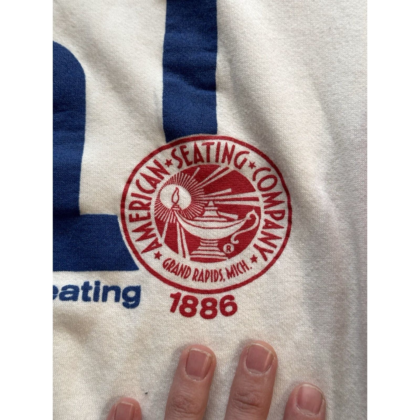 MCM VINTAGE GEAR For Sports Sweatshirt Mens 80s Graphic Print White Crew Neck Long Sleeve L Mid Centu ry Modern MCM City Furniture Size US L / EU 52-54 / 3 - 3 Thumbnail