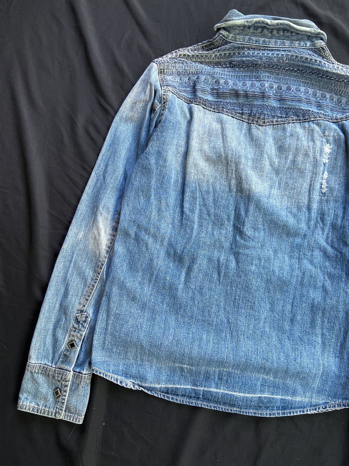 semanticdesign SEMANTIC DESIGN DISTRESSED SKULL BUTTON DOWN DENIM Size US S / EU 44-46 / 1 - 15 Thumbnail