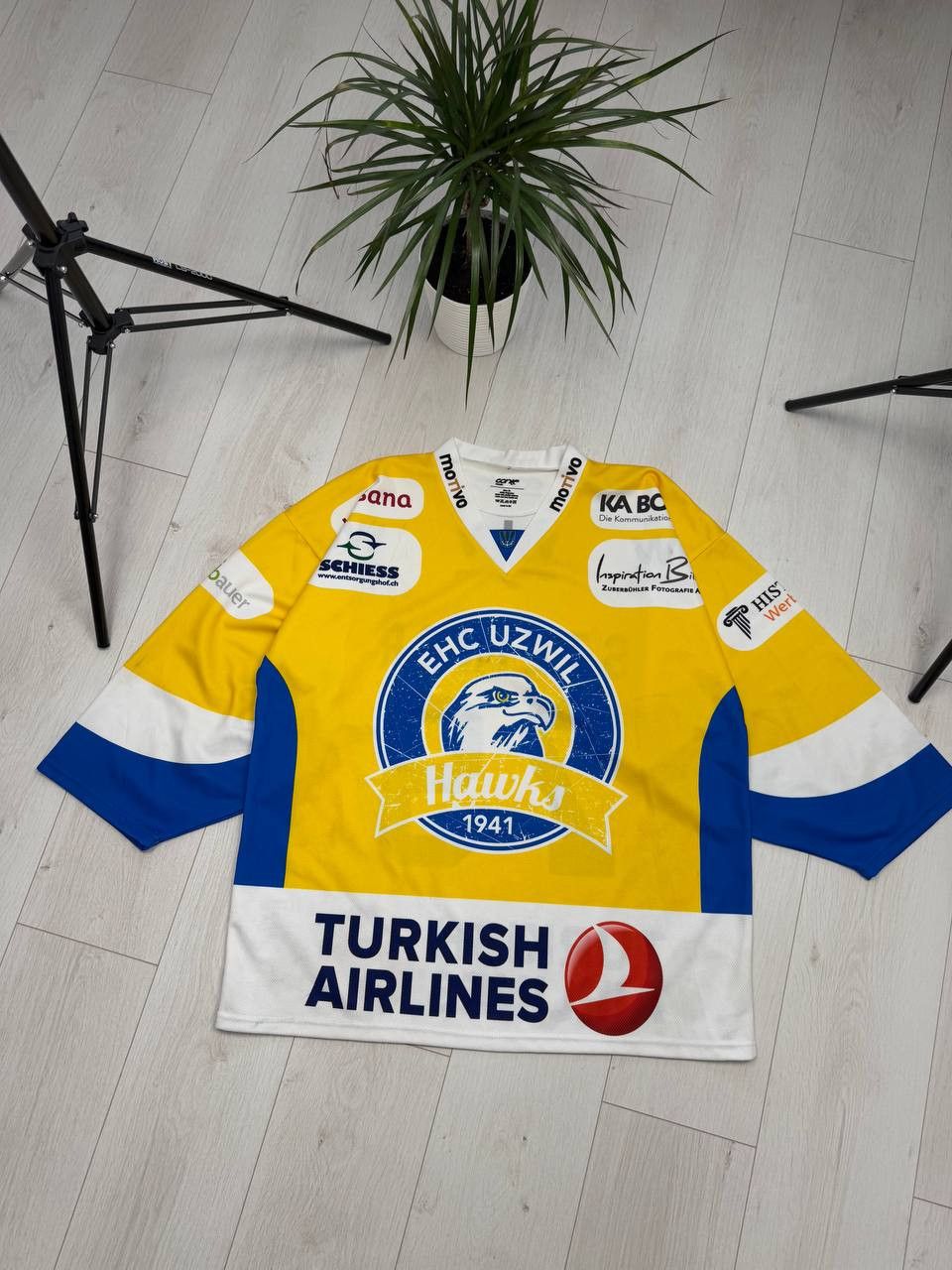NHL SIGNED Hockey jersey #79 Steiner Ehc Uzwil Hawks Swiss Size US XL / EU 56 / 4 - 1 Thumbnail
