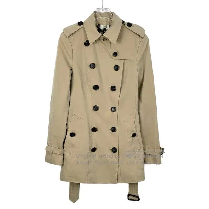 Burberry Brown Cotton Women's Trench Coat.