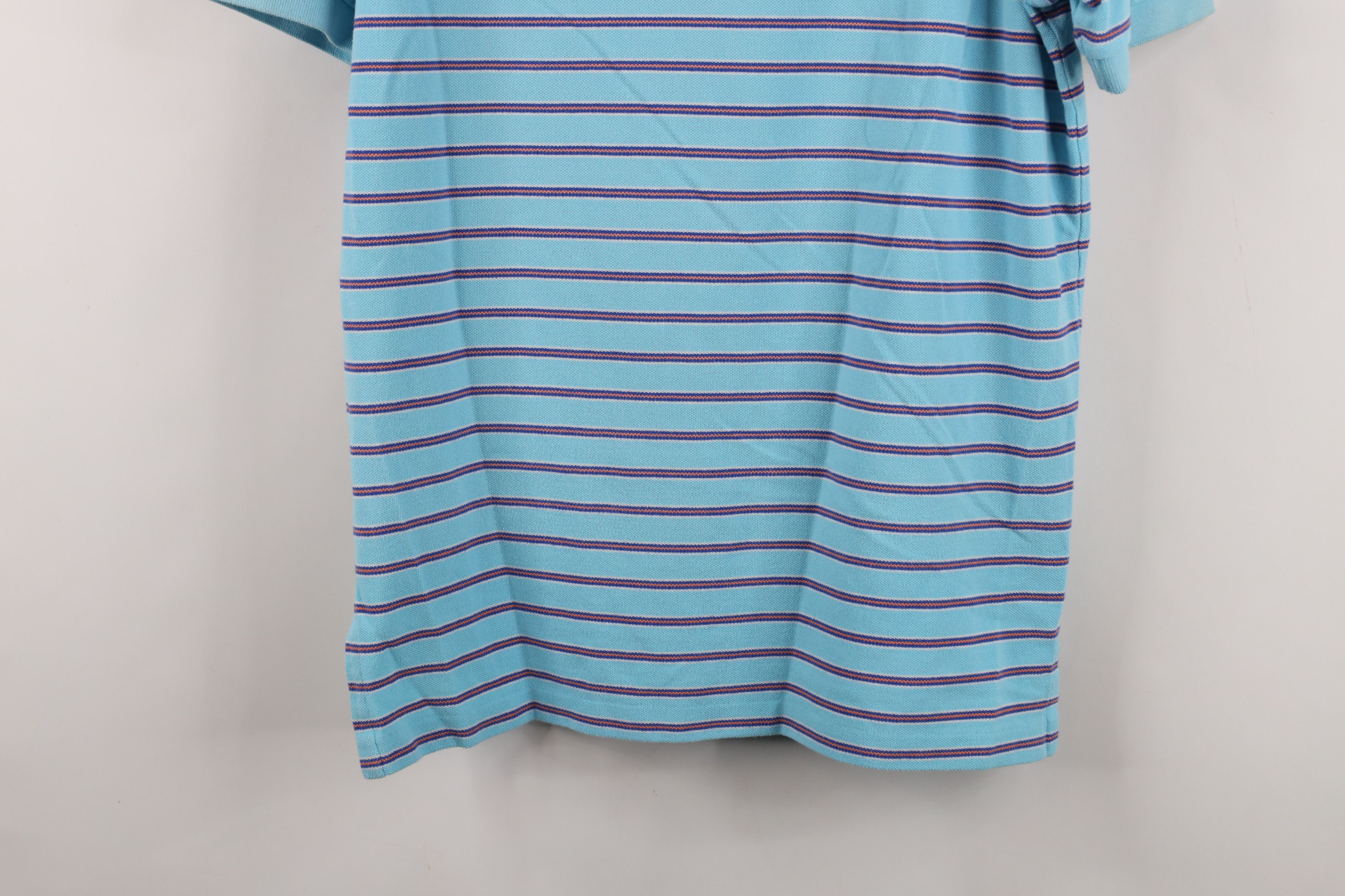 Ralph Lauren Vintage 90s Ralph Lauren Striped Cotton Knit Golf Polo Blue Size US M / EU 48-50 / 2 - 13 Thumbnail