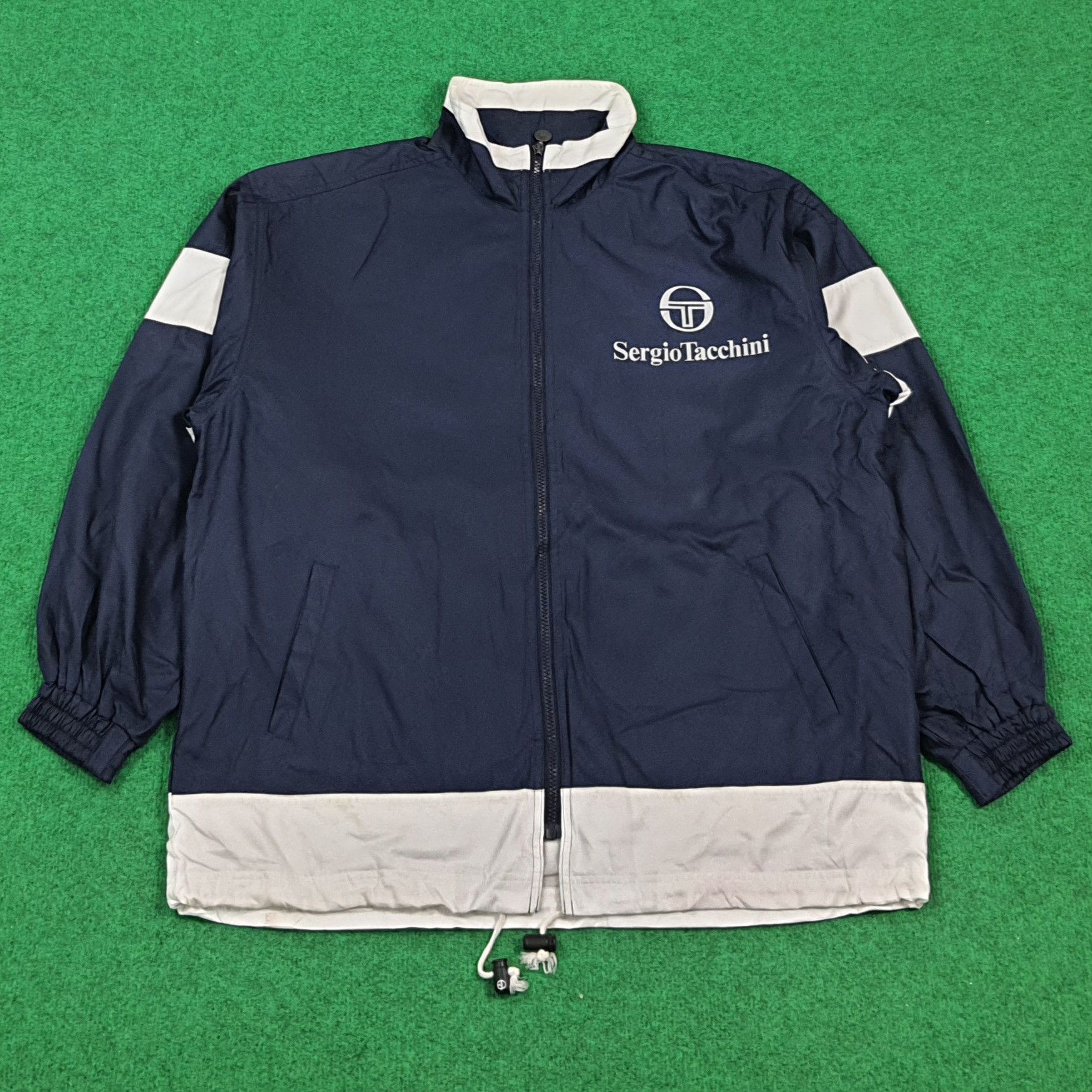 Sergio Tacchini Vintage Sergio Tacchini Navy Zipper Outdoor Jacket C302N20 Size US XL / EU 56 / 4 - 1 Thumbnail