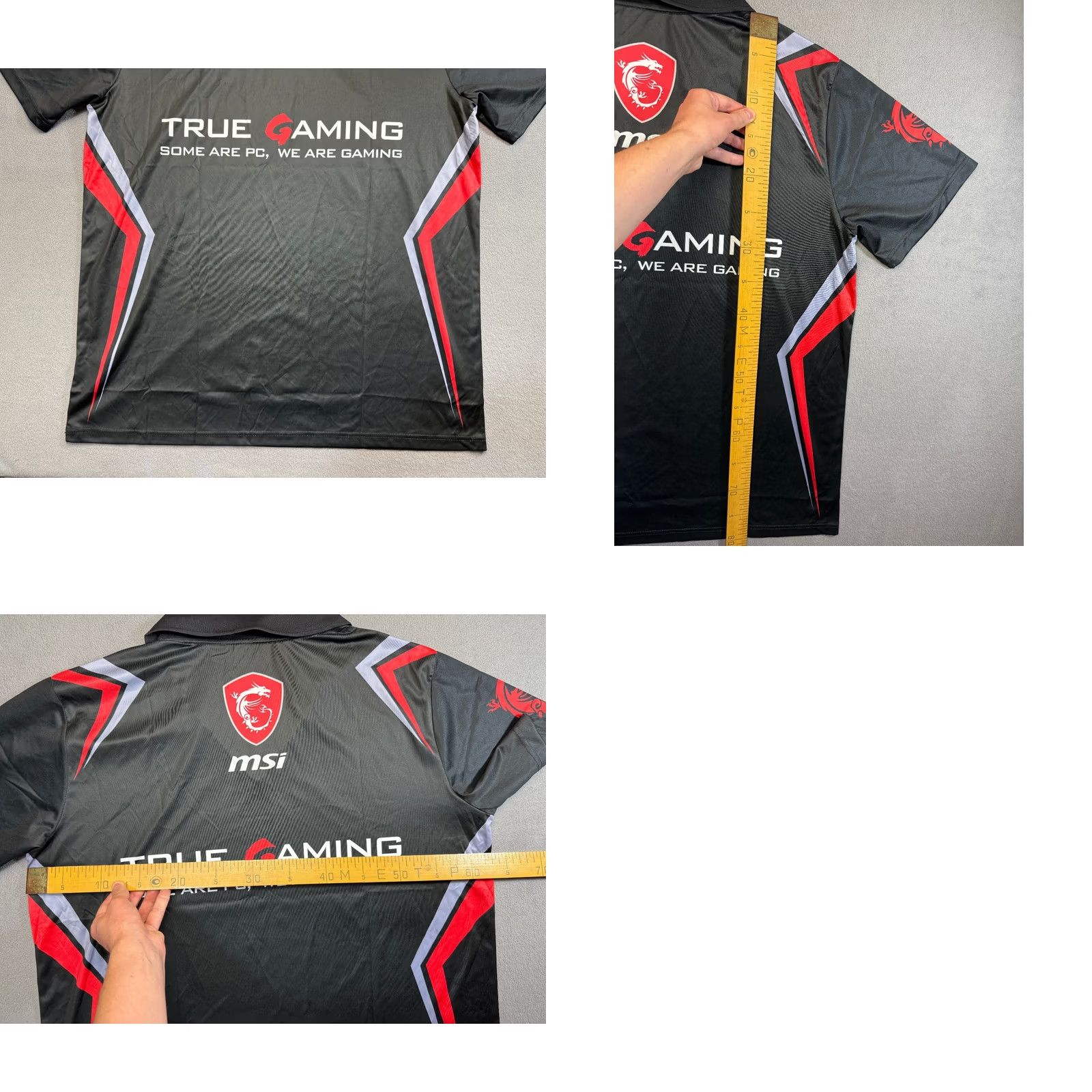 Vintage Giftware MSI True Gaming Polo Shirt Mens 3XL Black Taiwan Giftware Men Polo Shirt 3XL Black Taiwan Size US XXL / EU 58 / 5 - 9 Thumbnail