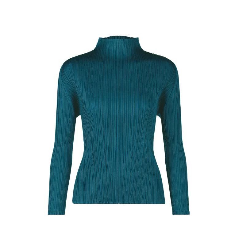 Issey Miyake Issey Miyake size:3 Blue pleated top Size XS / US 0-2 / IT 36-38 - 1 Thumbnail