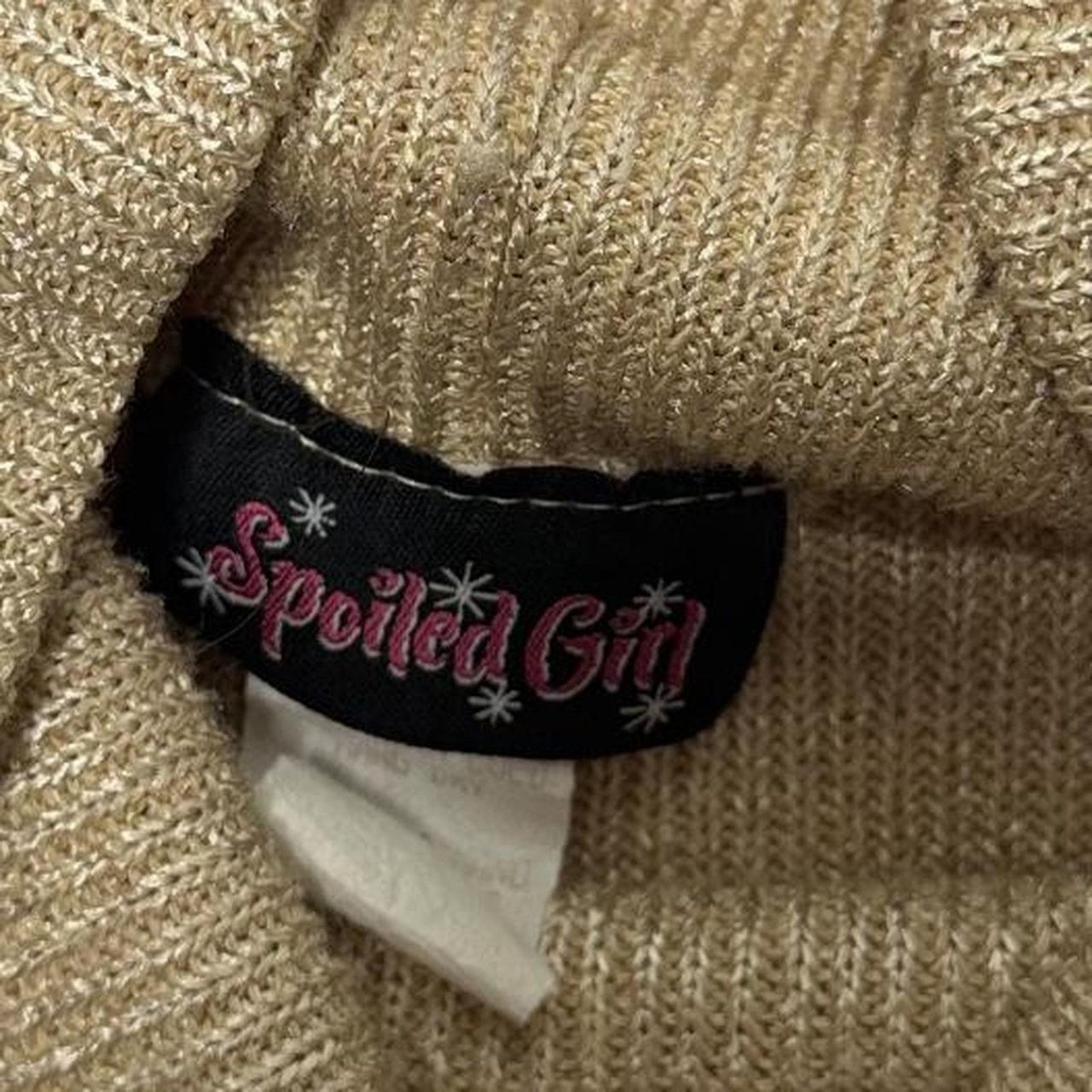 & Other Stories Spoiled Girl Vintage 2000s Turtle Knitted Champagne Size S Size S / US 4 / IT 40 - 4 Thumbnail