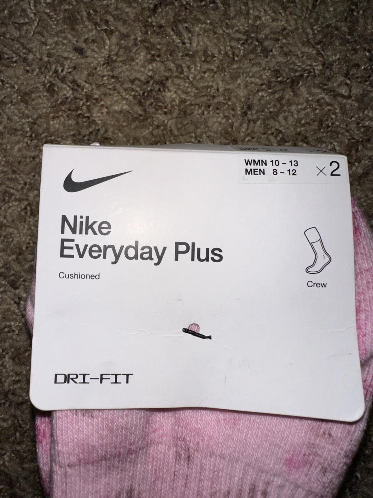 Nike Nike Adult Unisex Everyday Plus Cushioned Crew 2 Pair Pack Tie-Dye Socks Sample Size ONE SIZE - 2 Thumbnail