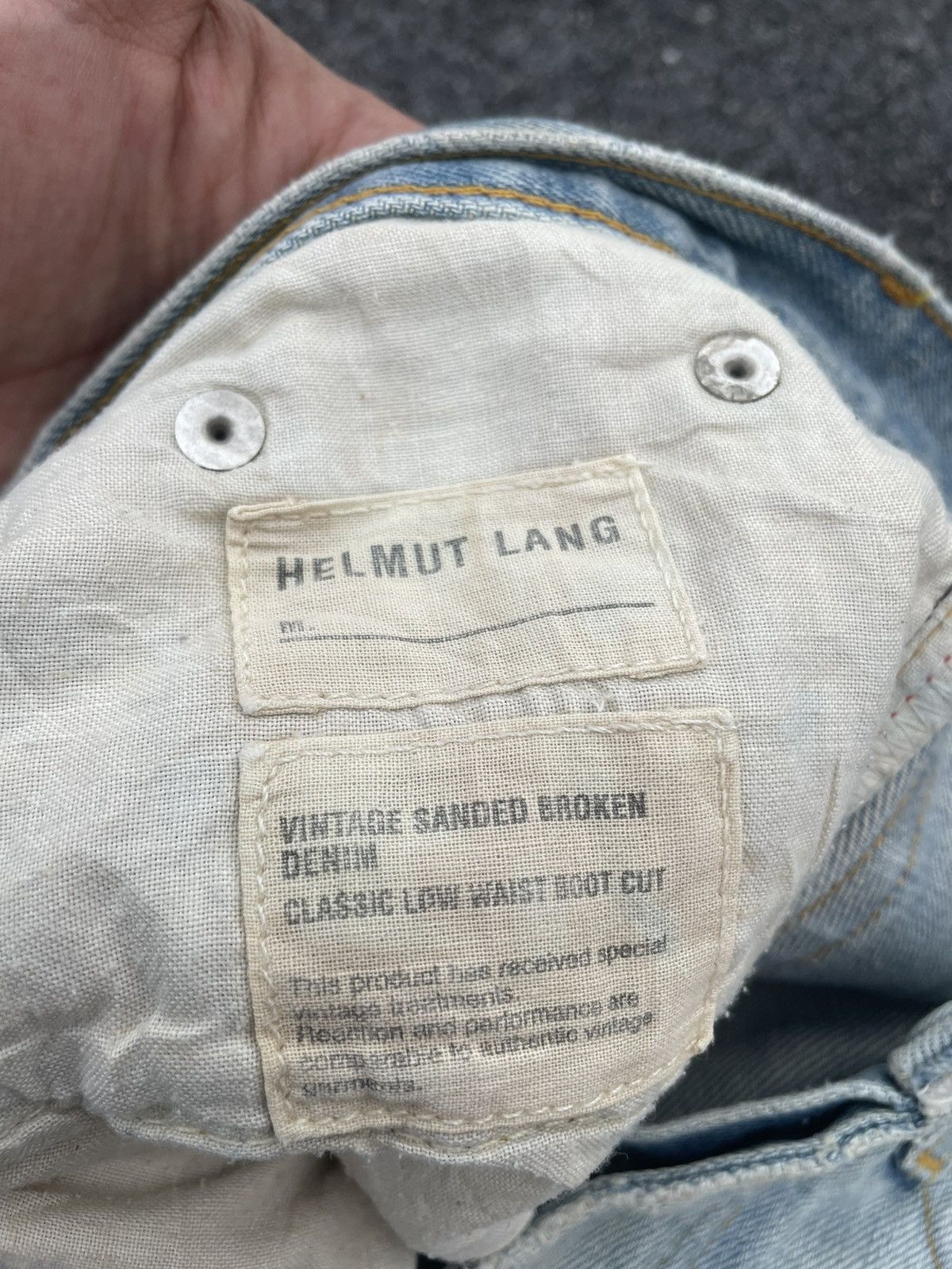 Helmut Lang × Vintage Vintage Helmut Lang Distressed Size 24" / US 00 / IT 34 - 4 Thumbnail