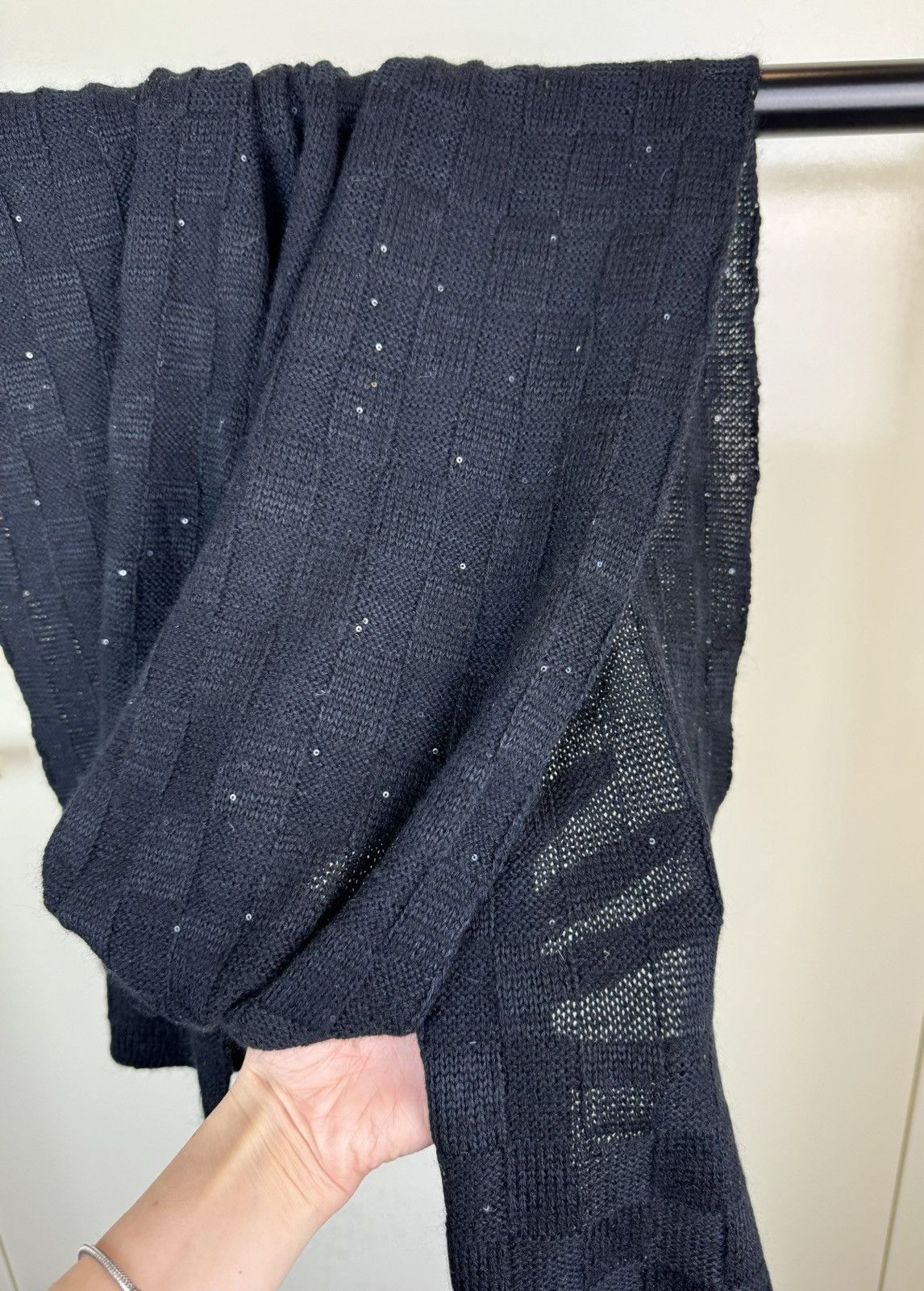 eskandar Eskandar cashmere silk sequin scarf Brunello Cucinelli style Size ONE SIZE - 2 Thumbnail