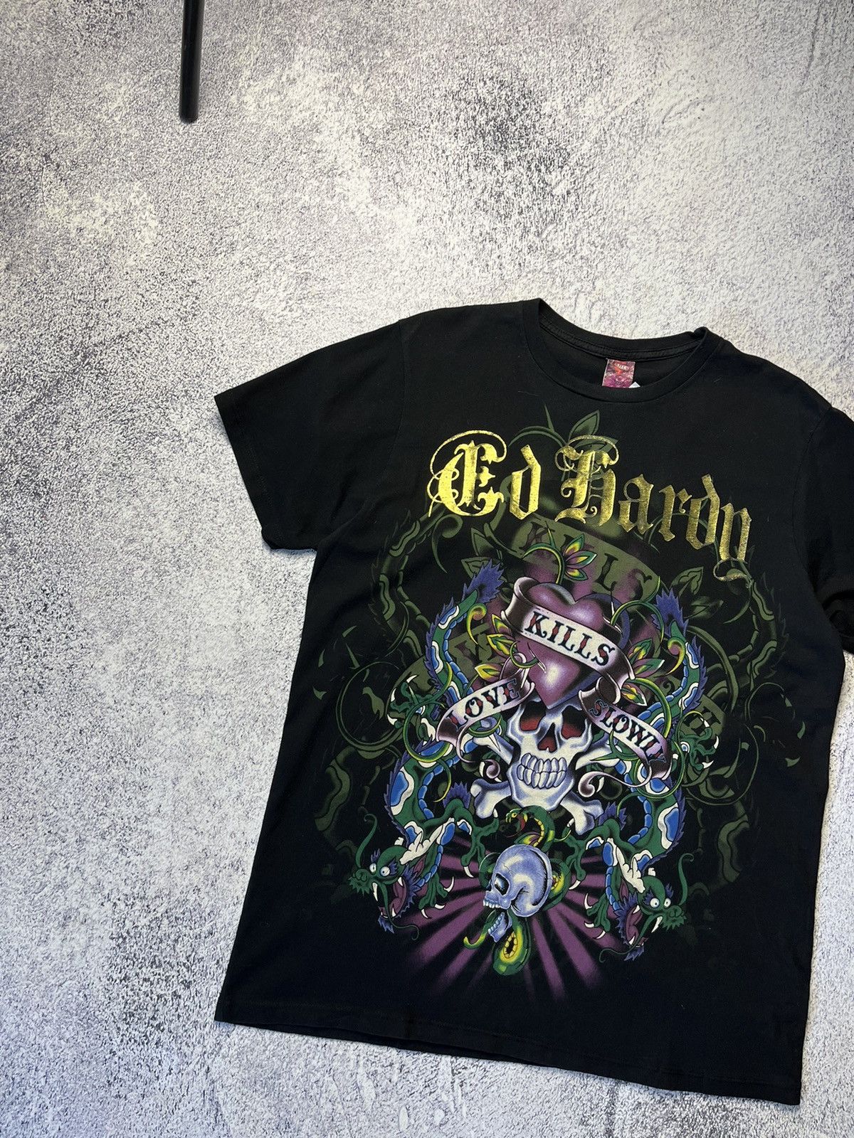 Christian Audigier Vintage Ed Hardy USA T shirt Rare Y2K Size US M / EU 48-50 / 2 - 2 Thumbnail
