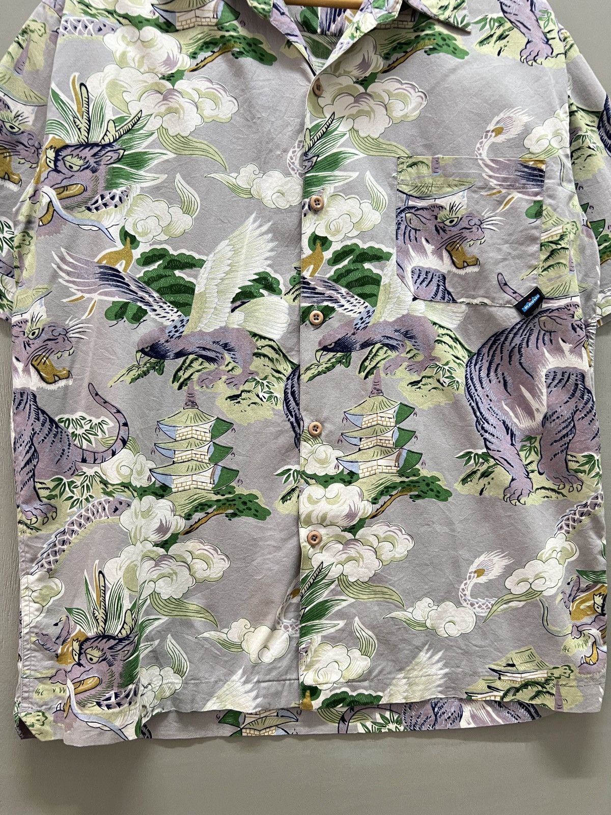 KAVU Vintage Kavu Tiger Print Hawaiian Shirt Size US S / EU 44-46 / 1 - 4 Thumbnail