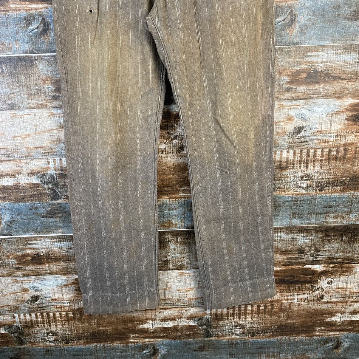 Japanese Brand DL Bee Bell Beige stripe cargo Casual Pants #C975 Size US 30 / EU 46 - 6 Thumbnail