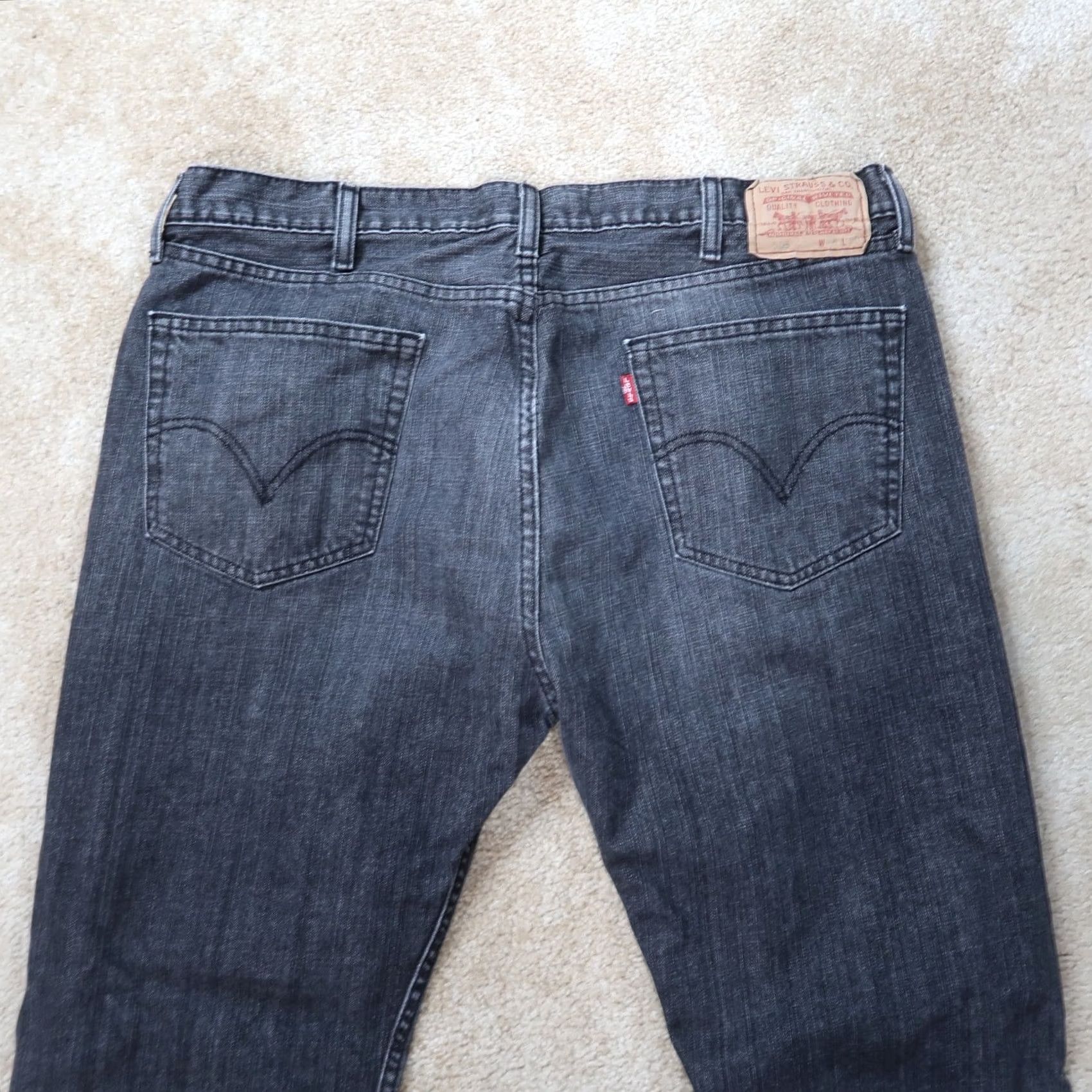 Levi's Levi's 505 Regular Fit Straight Leg Denim Jeans Men 38x30 Black Denim Jeans Size US 38 / EU 54 - 7 Thumbnail
