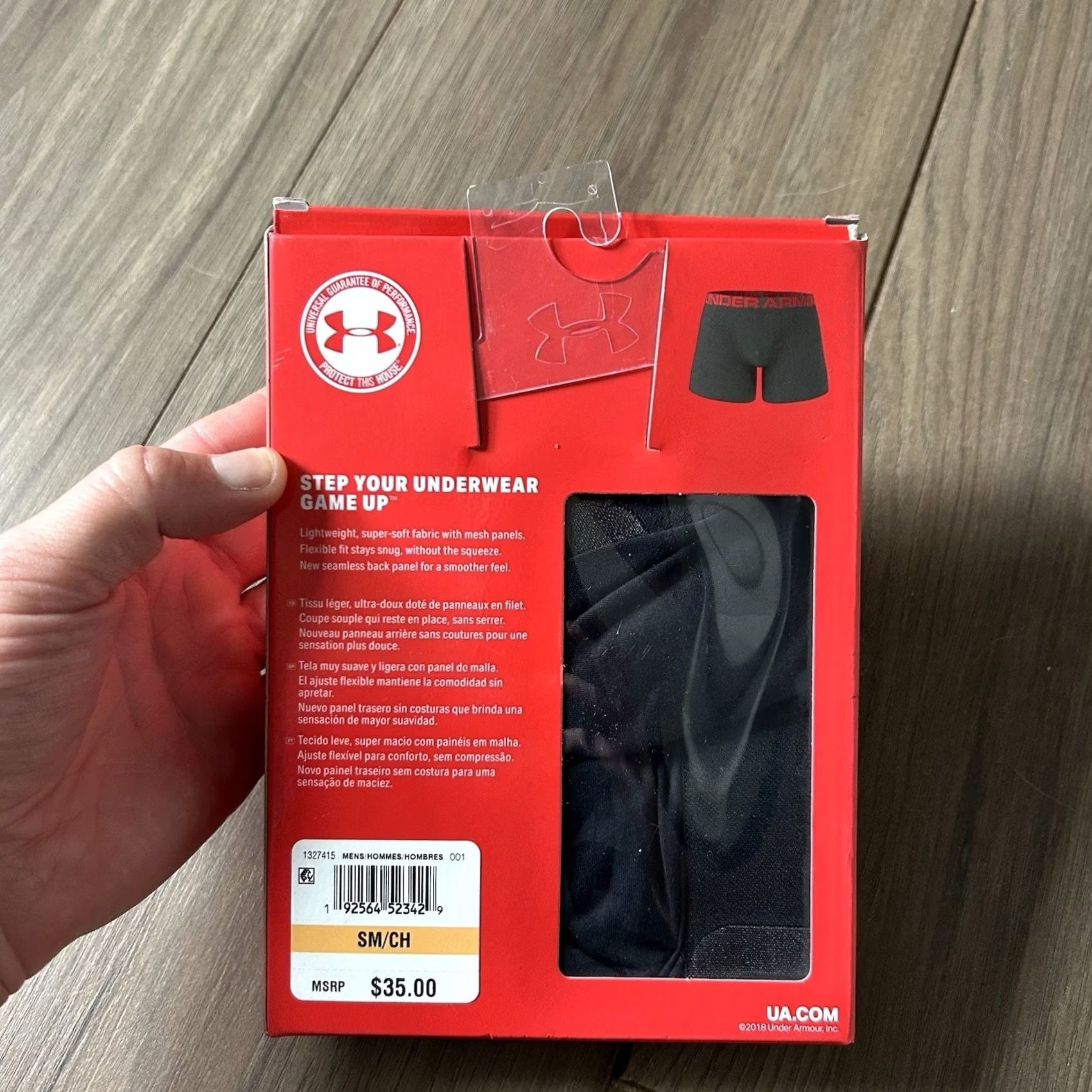 Under Armour Under Armour Boxer Briefs 2-Pack Men's Size S Black AthleticUndergarment Solid Polyester Spandex Stretch Logo Size 36R - 2 Thumbnail