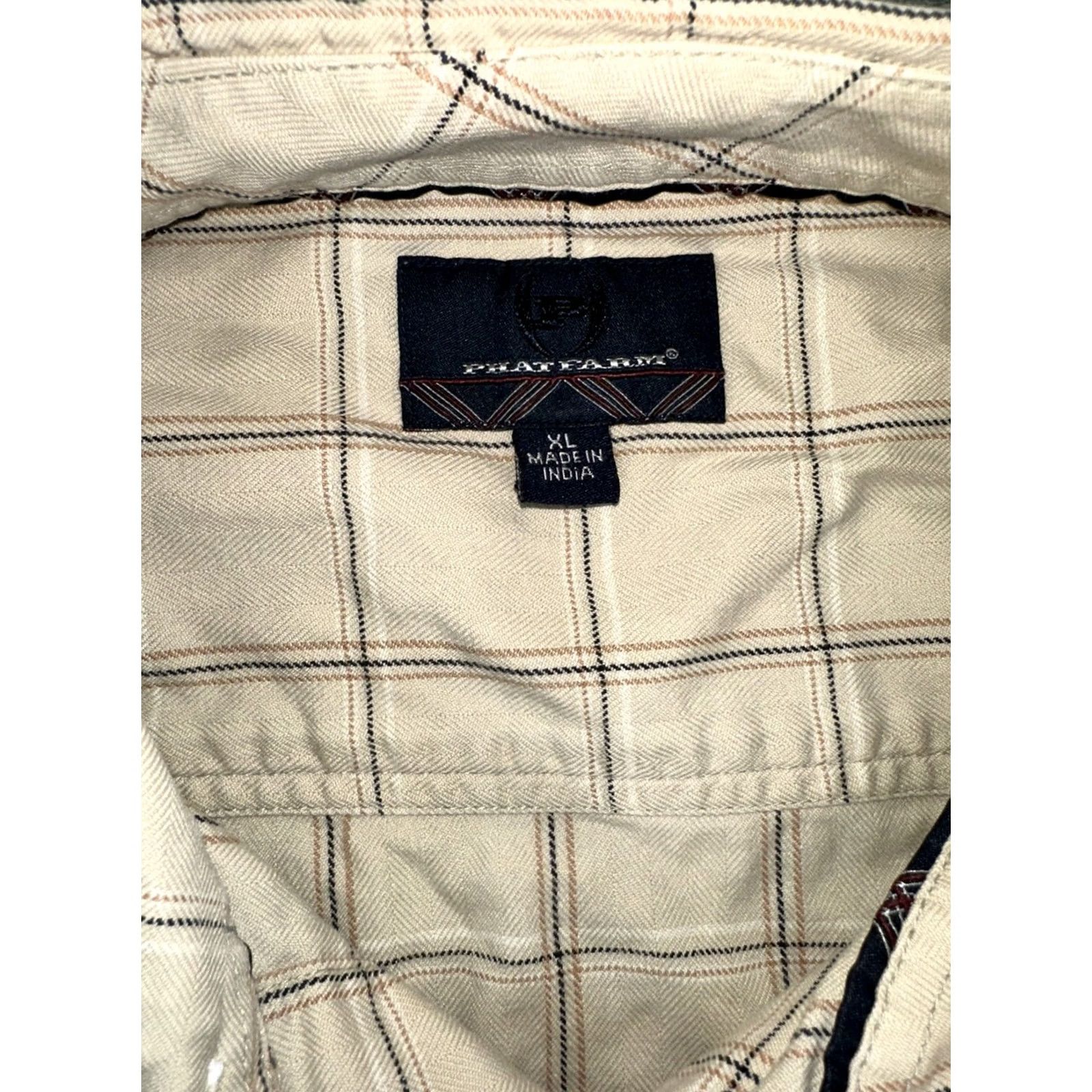 Phat Farm VINTAGE Phat Farm Button-Up Shirt Short Sleeve XL Brown Striped 90s Men Size US 36 / EU 52 - 2 Thumbnail