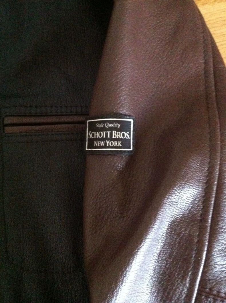 Schott Schott Color-blocked leather jacket Size US XL / EU 56 / 4 - 5 Thumbnail
