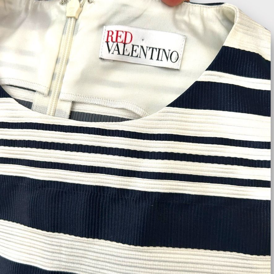 RED Valentino NWT Valentino Top Blouse 8 US IT 44 Navy Blue White Stripe N Size M / US 6-8 / IT 42-44 - 5 Thumbnail