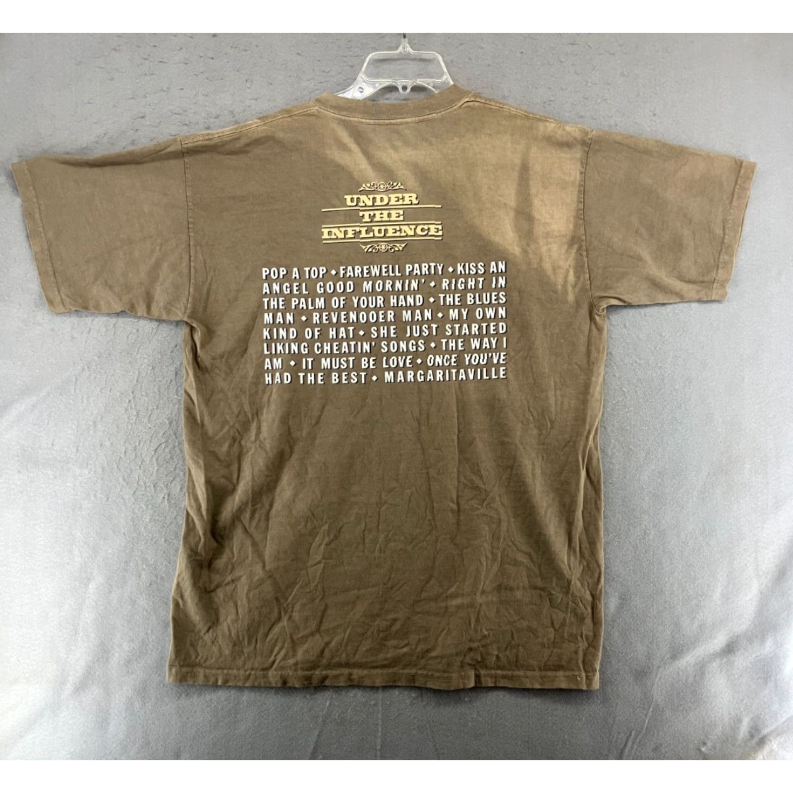 Vintage Vintage Alan Jackson T Shirt Men Large "Under the Influence" House of Blues USA Summer Fall Spring Cotton Brown Size US L / EU 52-54 / 3 - 7 Thumbnail
