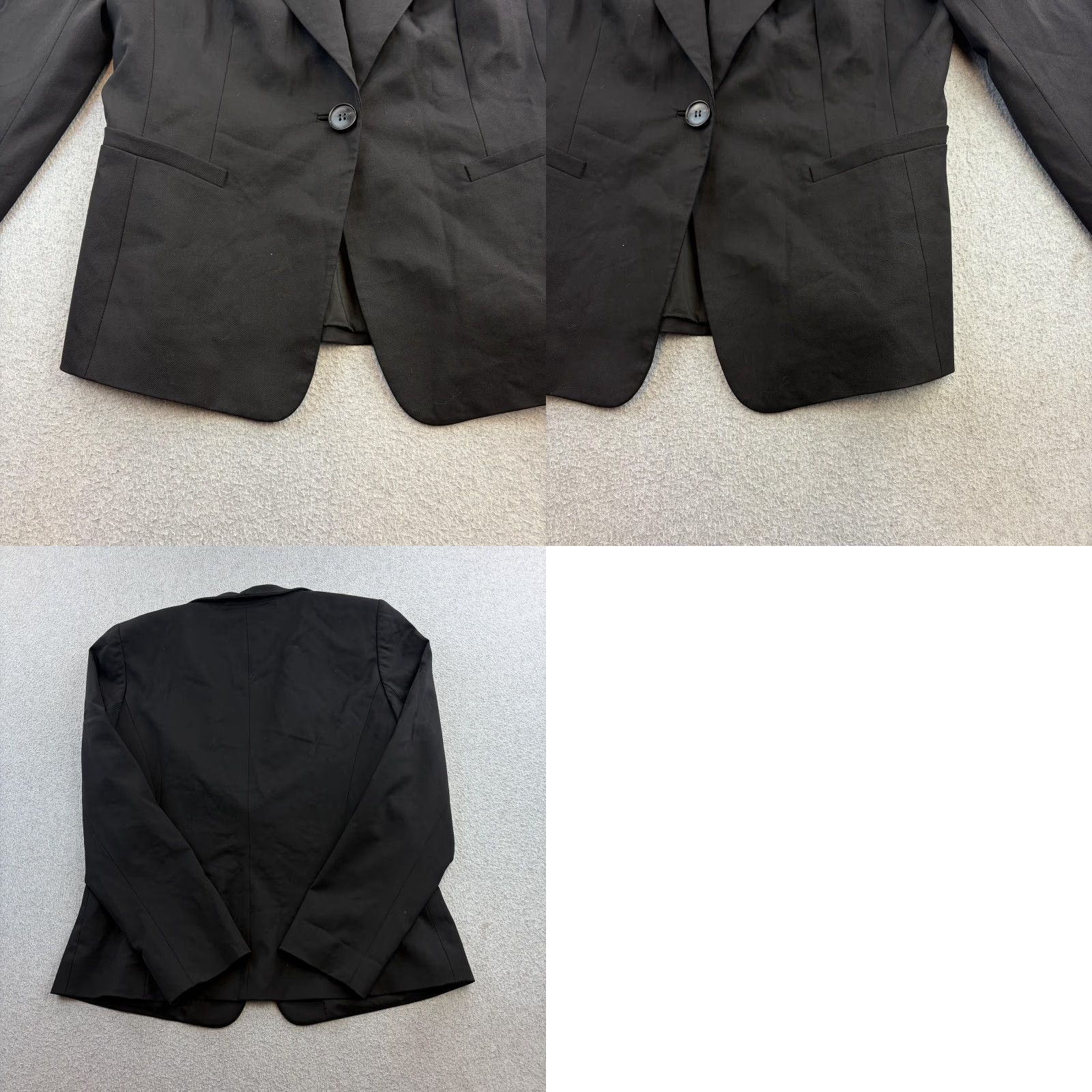 Vintage Lafayette 148 New York Blazer Jacket Womens 10 Black Shawl Collar One-Button Size L / US 10 / IT 46 - 8 Thumbnail