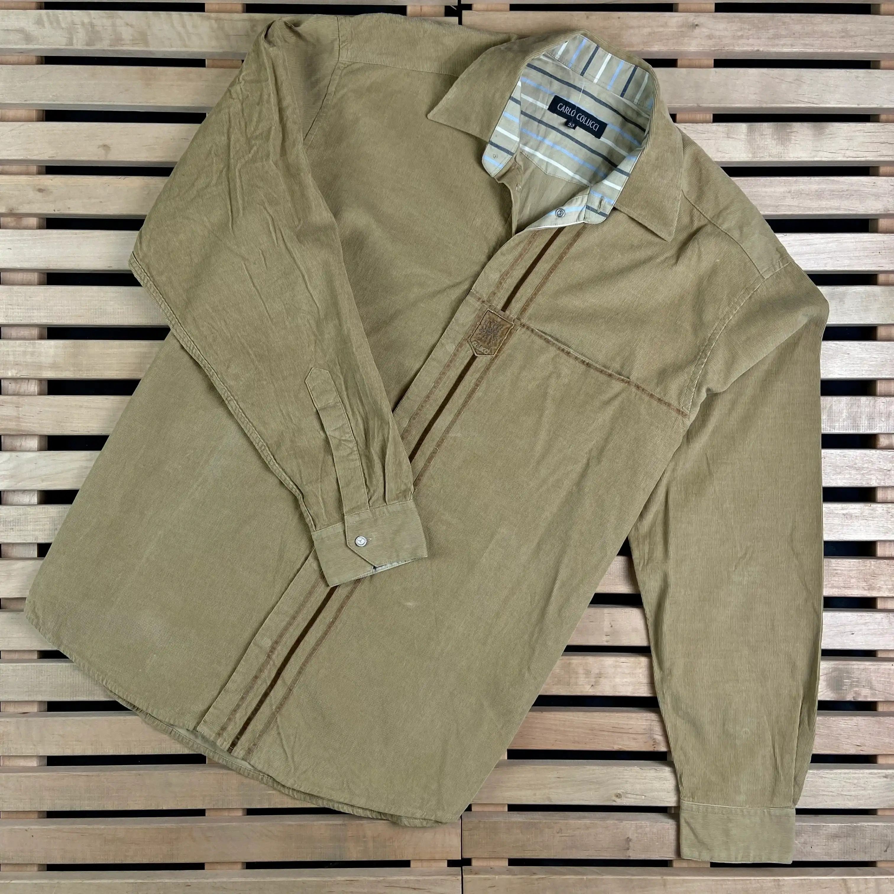 Carlo Colucci × Vintage Mens Shirt Long Sleeve Carlo Colucci Vintage Size XL Size US XL / EU 56 / 4 - 1 Thumbnail
