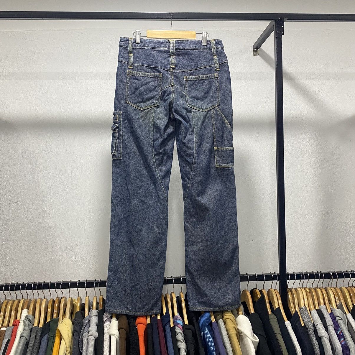 Vintage CRAZY☠️ Eastboy Fly Button Denim Cargo like Hysteric Mud Size US 33 - 4 Thumbnail