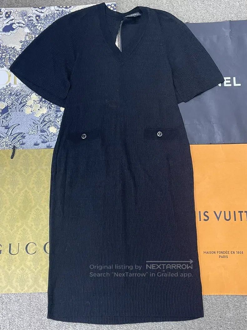 Chanel Black knitted dress