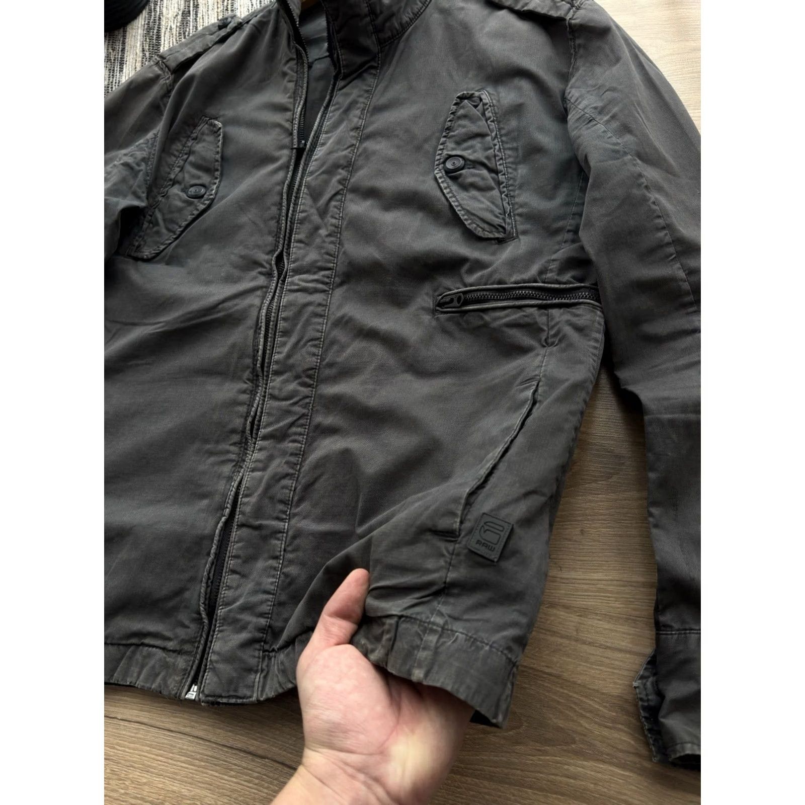 Vintage VINTAGE G Star Raw Military Jacket Shirt Men L Military Gray 90s City Outdoor Casual Workwear Zip Pocket Size US L / EU 52-54 / 3 - 7 Thumbnail