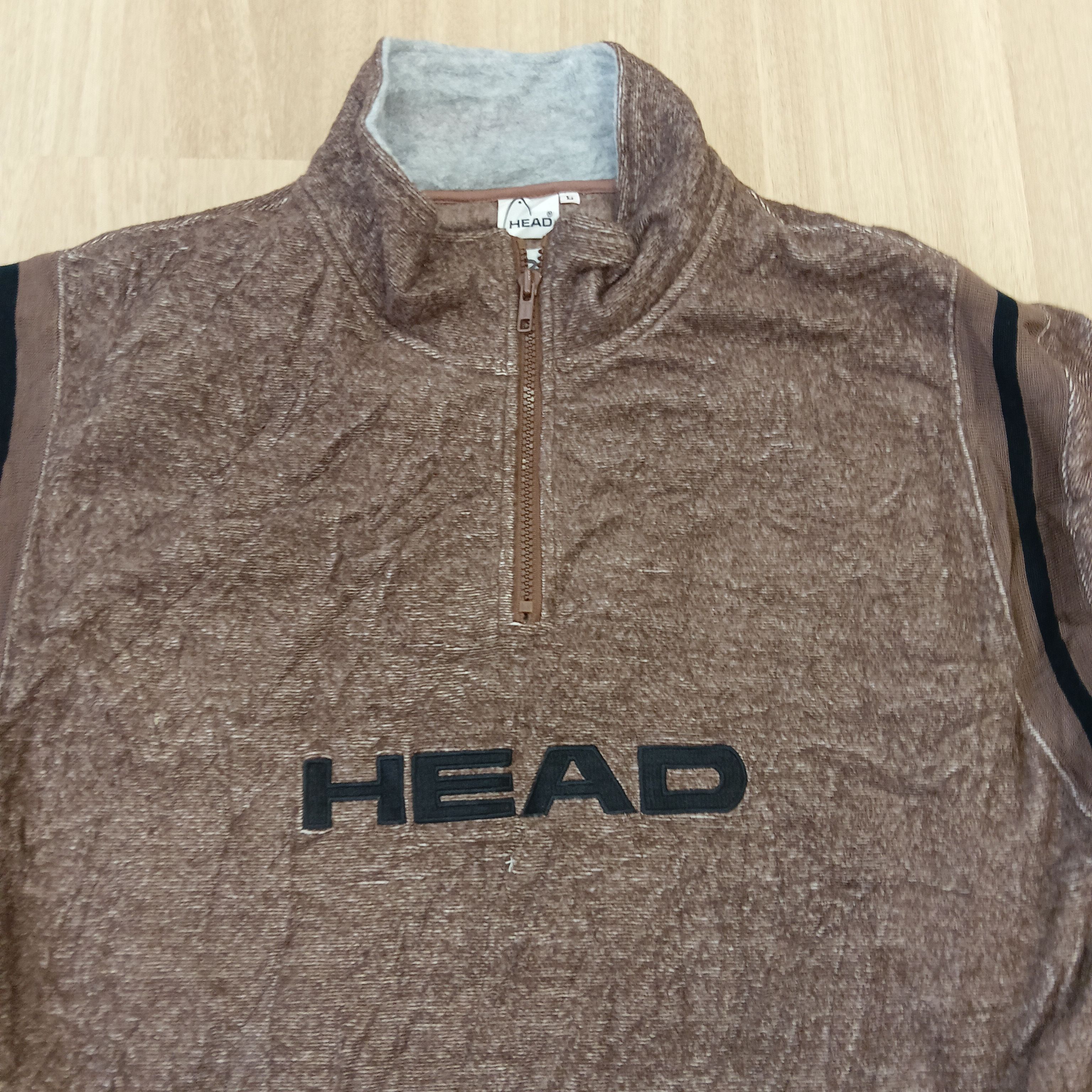 Japanese Brand HEAD BIG LOGO JAPANESE BRAND L HALF ZIPPER RARE Size US L / EU 52-54 / 3 - 4 Thumbnail