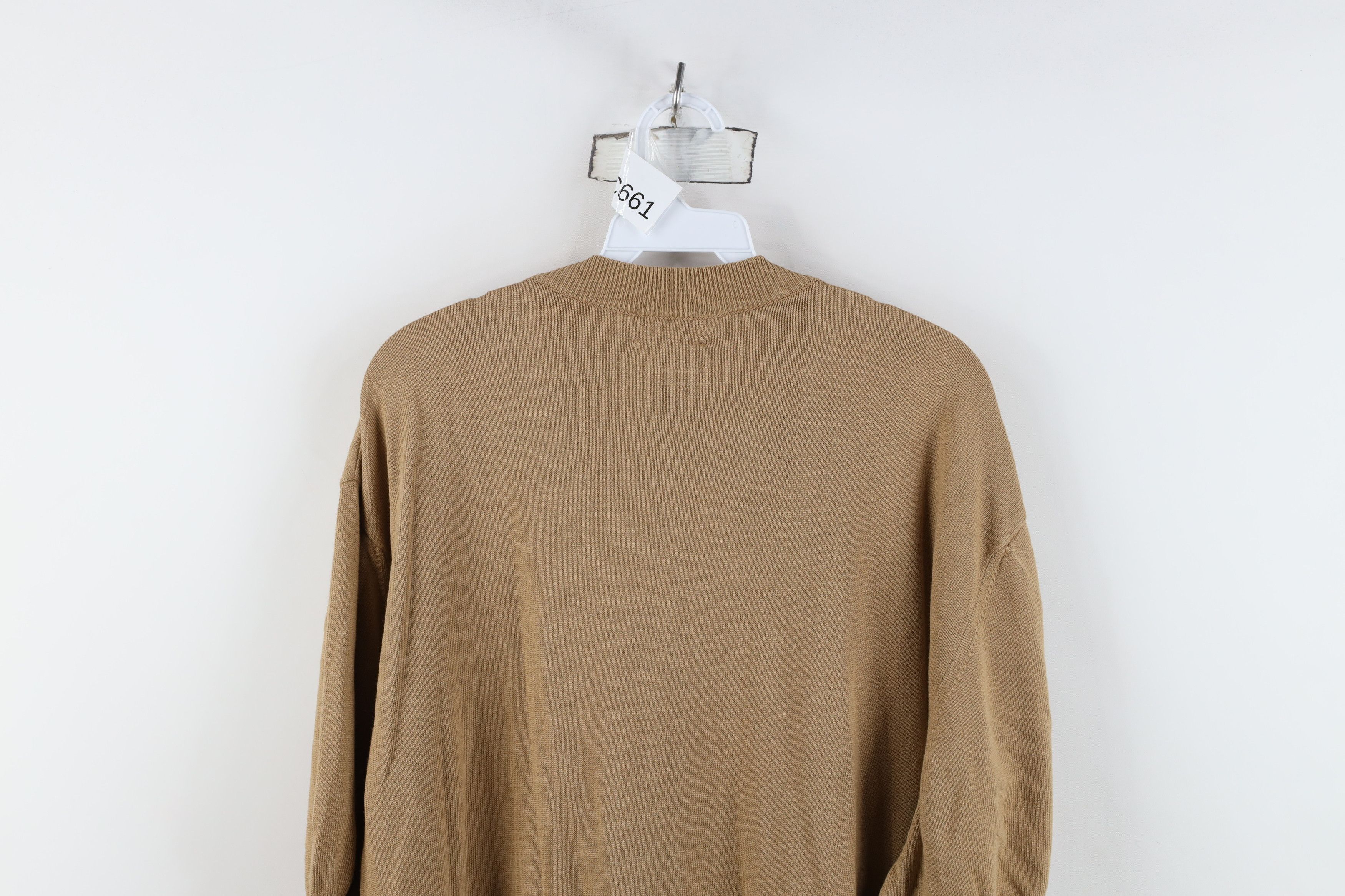 Vintage Vintage 90s Streetwear Blank Short Sleeve Knit Sweater Brown Size US XL / EU 56 / 4 - 12 Thumbnail