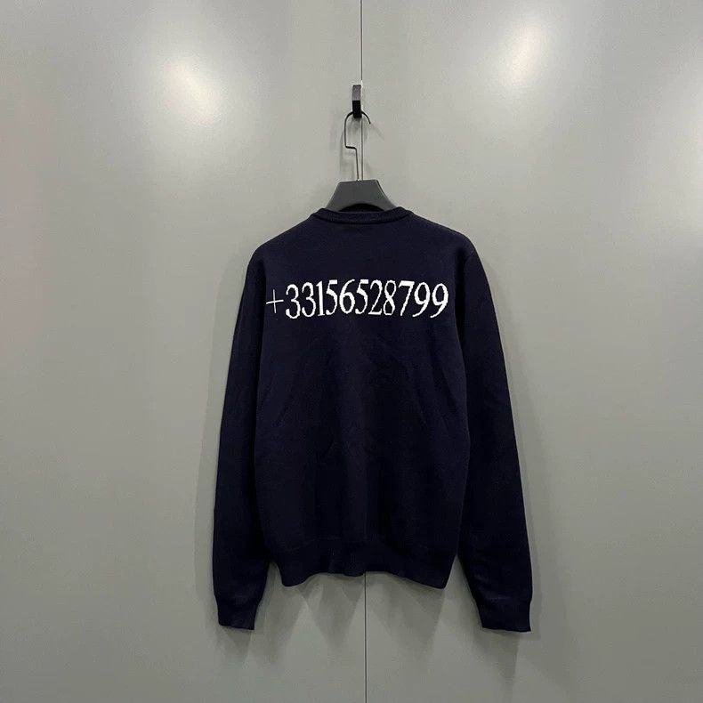 Balenciaga Balenciaga Navy back number Jersey Size US S / EU 44-46 / 1 - 3 Thumbnail