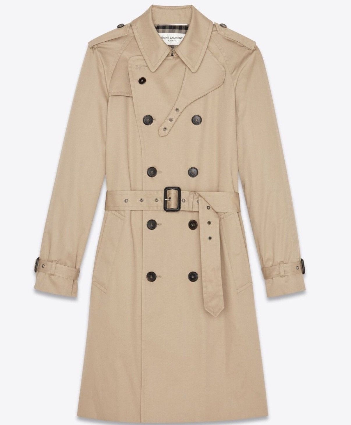 Sample FW14 Saint Laurent belted Trench Coat Hedi Slimane