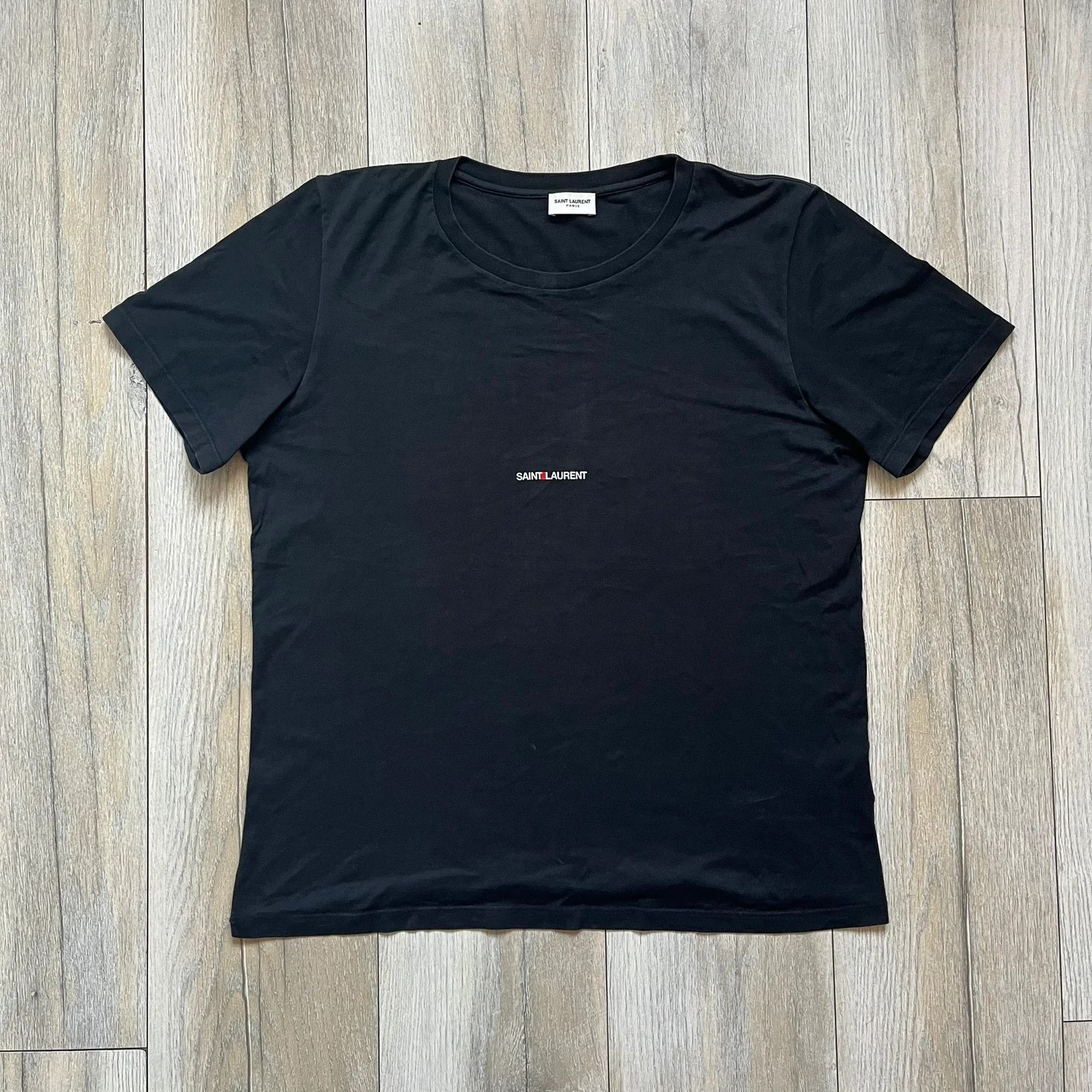 Saint Laurent Paris Saint Laurent 2018 Black Logo Tee Size US XL / EU 56 / 4 - 1 Thumbnail