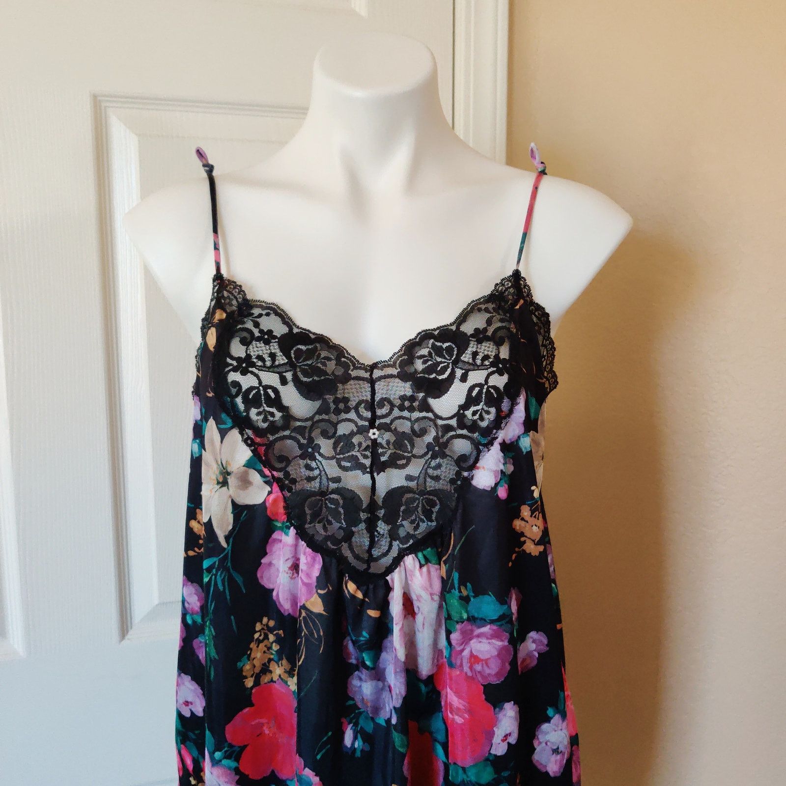 Vintage Vintage Lorraine sexy floral babydoll chemise sz M Size ONE SIZE - 2 Thumbnail