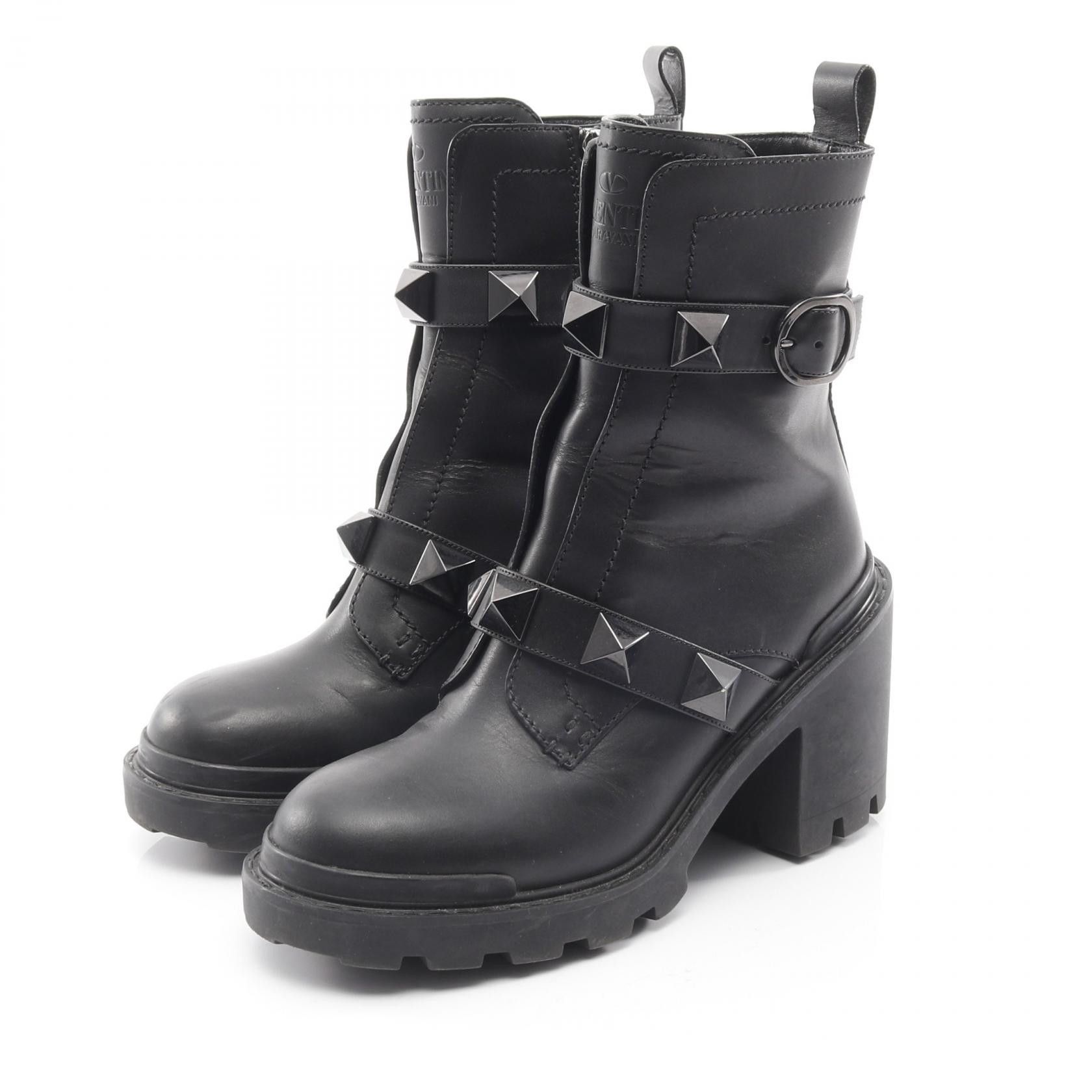 Valentino Valentino Valentino Rockstud Leather Boots Leather Shoes DUTY FREE for USA Size ONE SIZE - 1 Thumbnail