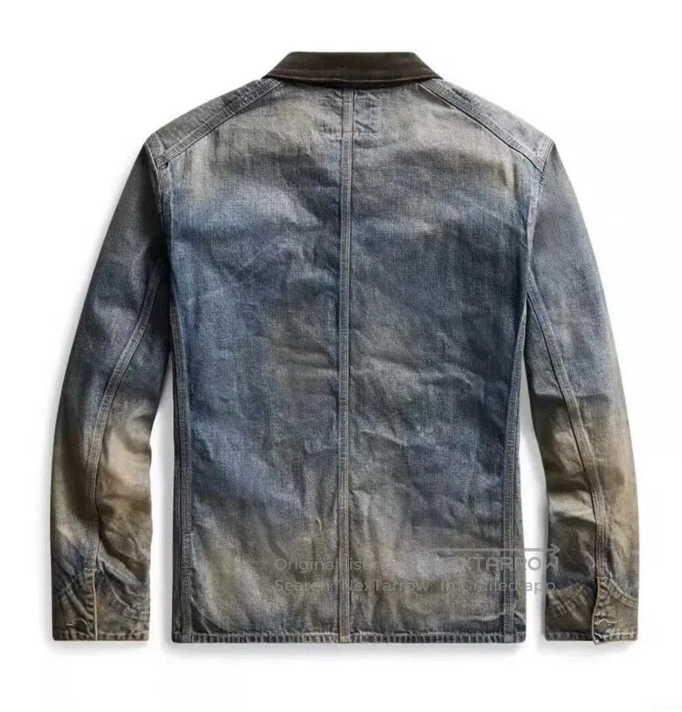 RRL Ralph Lauren denim chore jacket with corduroy collar. Size US XL / EU 56 / 4 - 5 Thumbnail